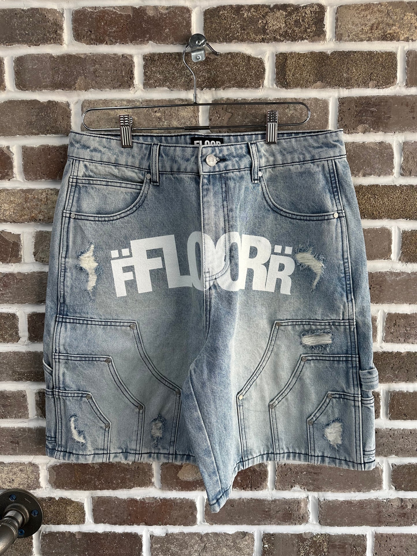 Floor914 Blue Uniform Jorts