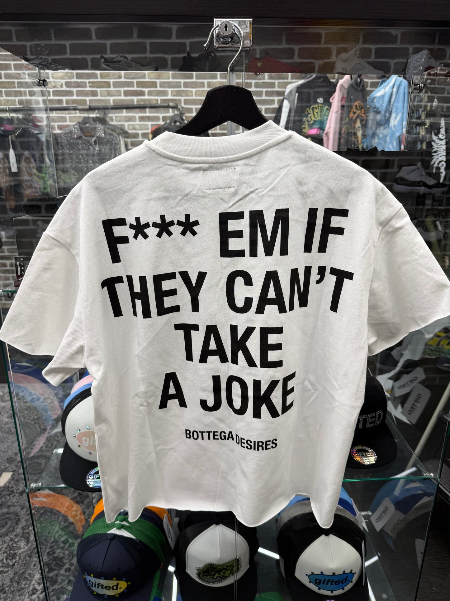 Bottega Desires Fxck Em White Tee