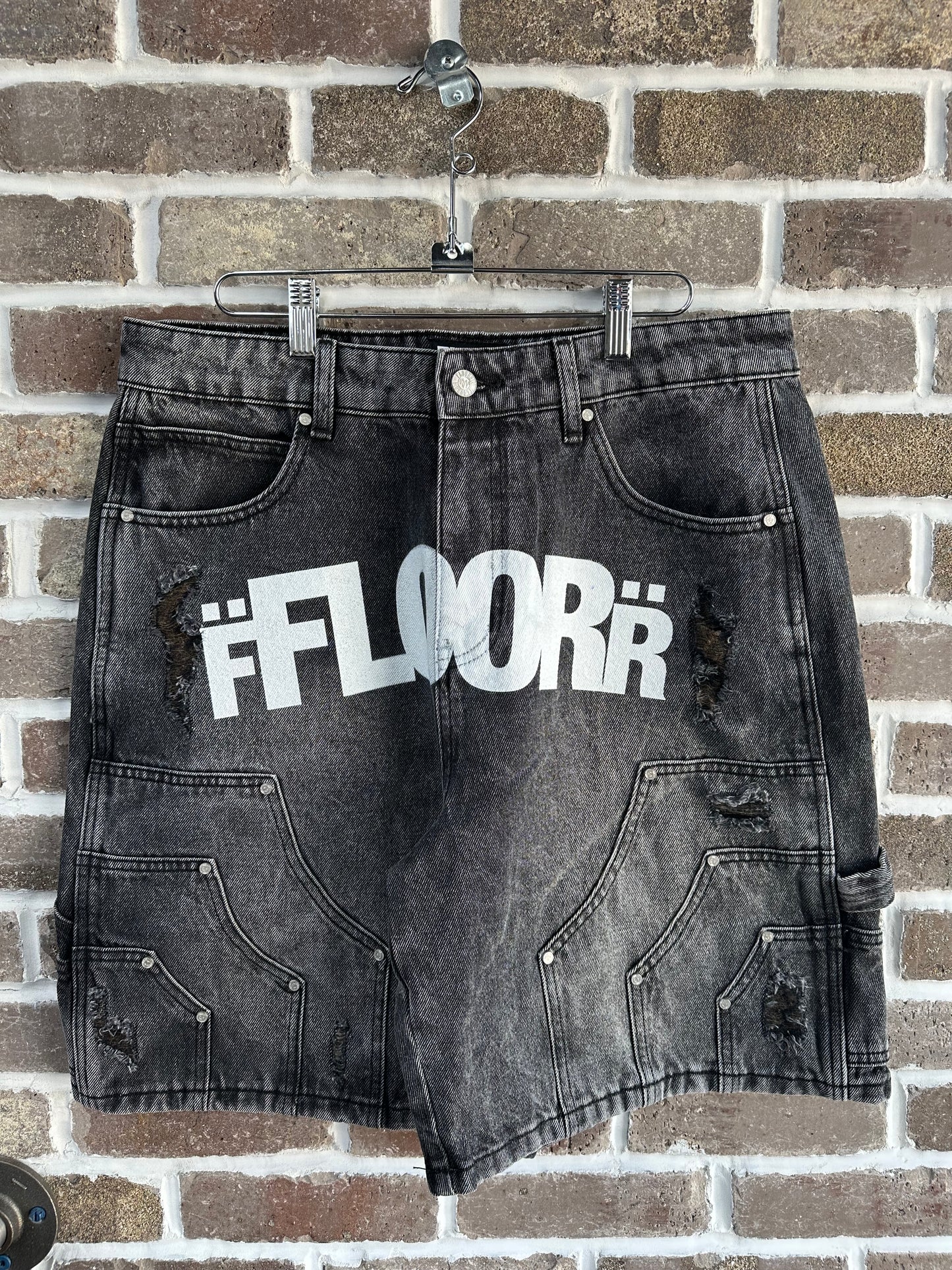Floor914 Black Uniform Jorts