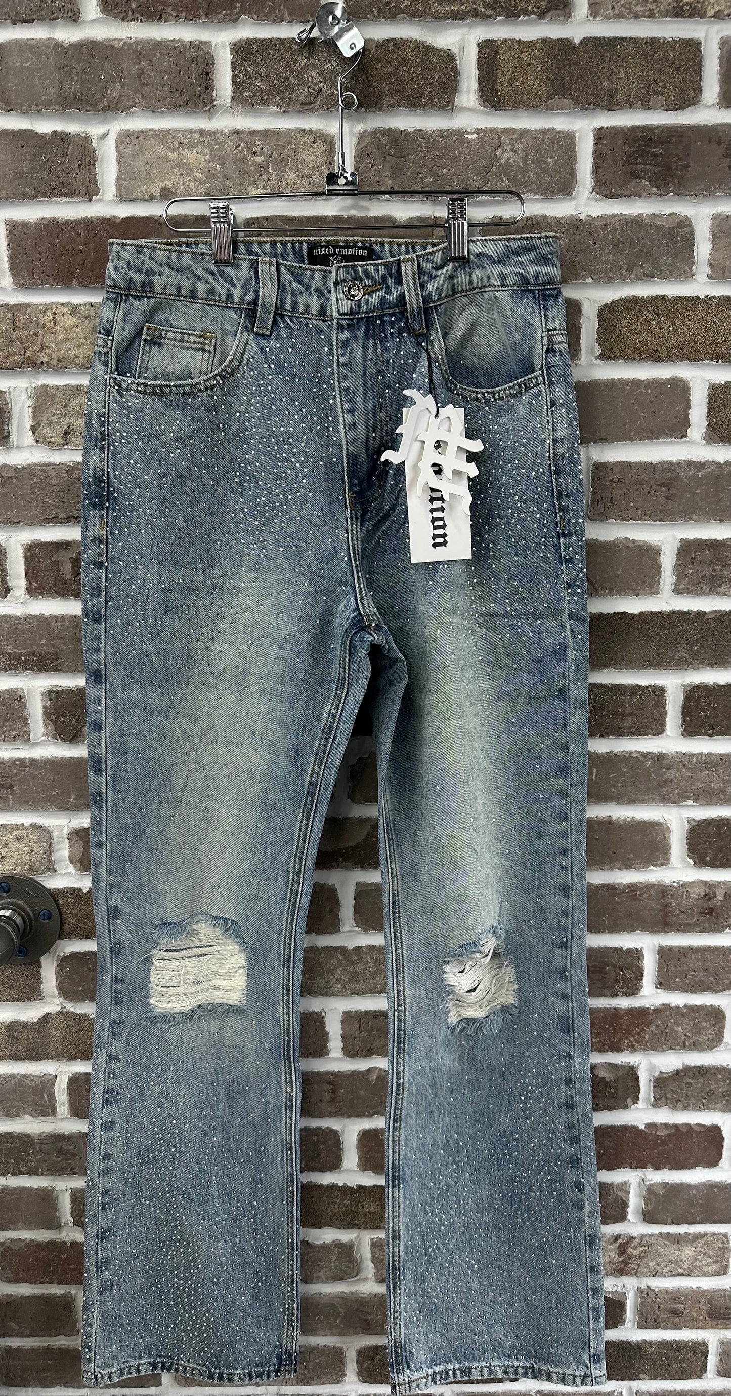 Mixed Emotion ME Rhinestone Jeans