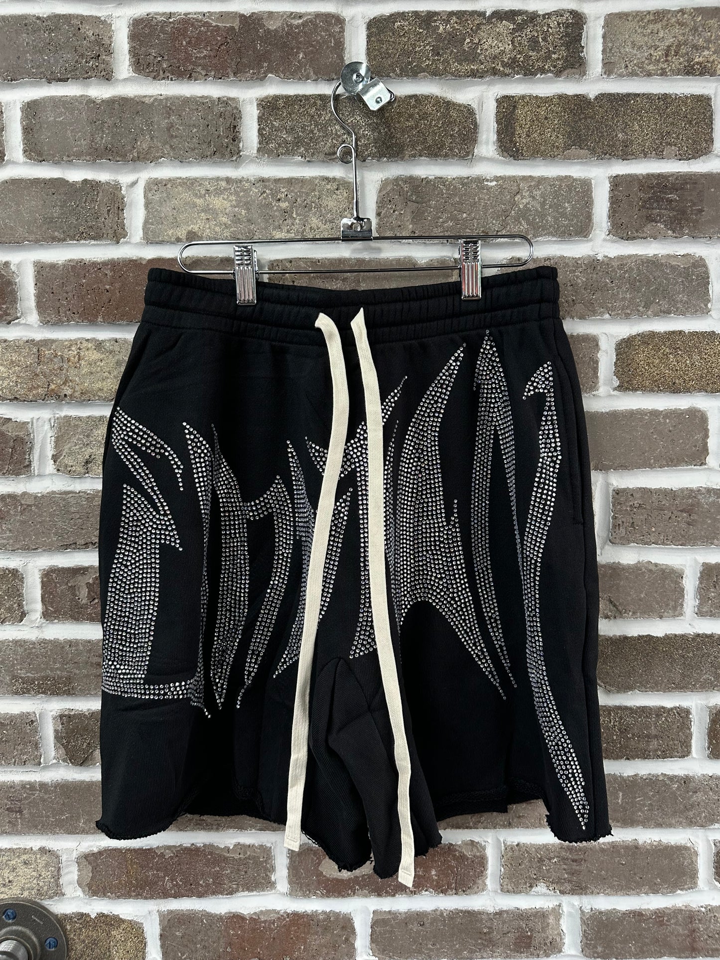 Mixed Emotion Black Wild Rhinestone Shorts