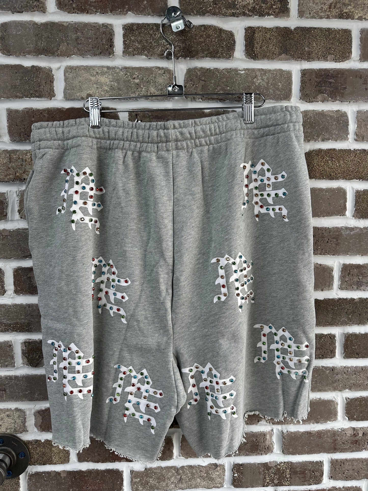 Mixed Emotion Grey ME Logo Shorts