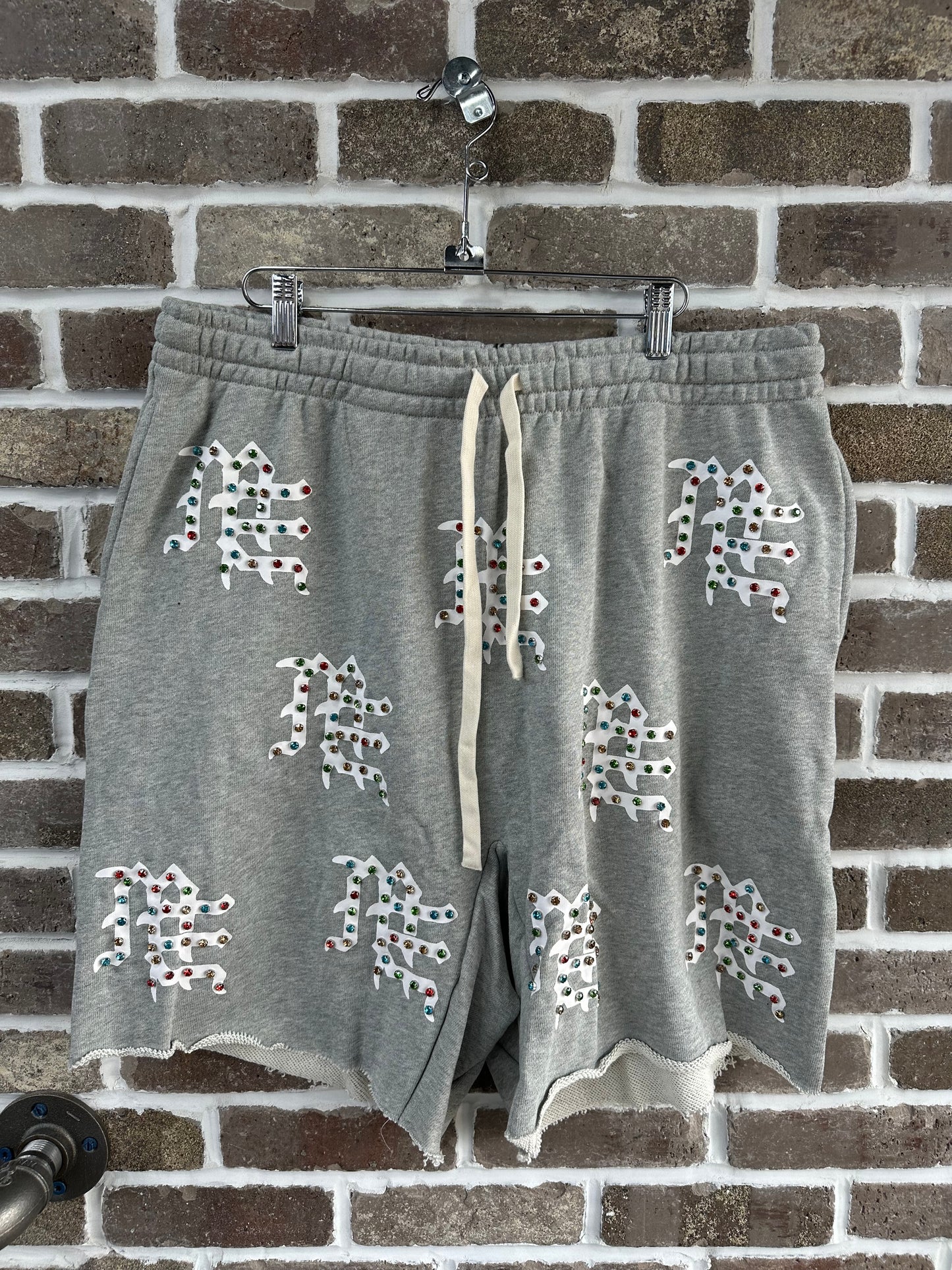 Mixed Emotion Grey ME Logo Shorts