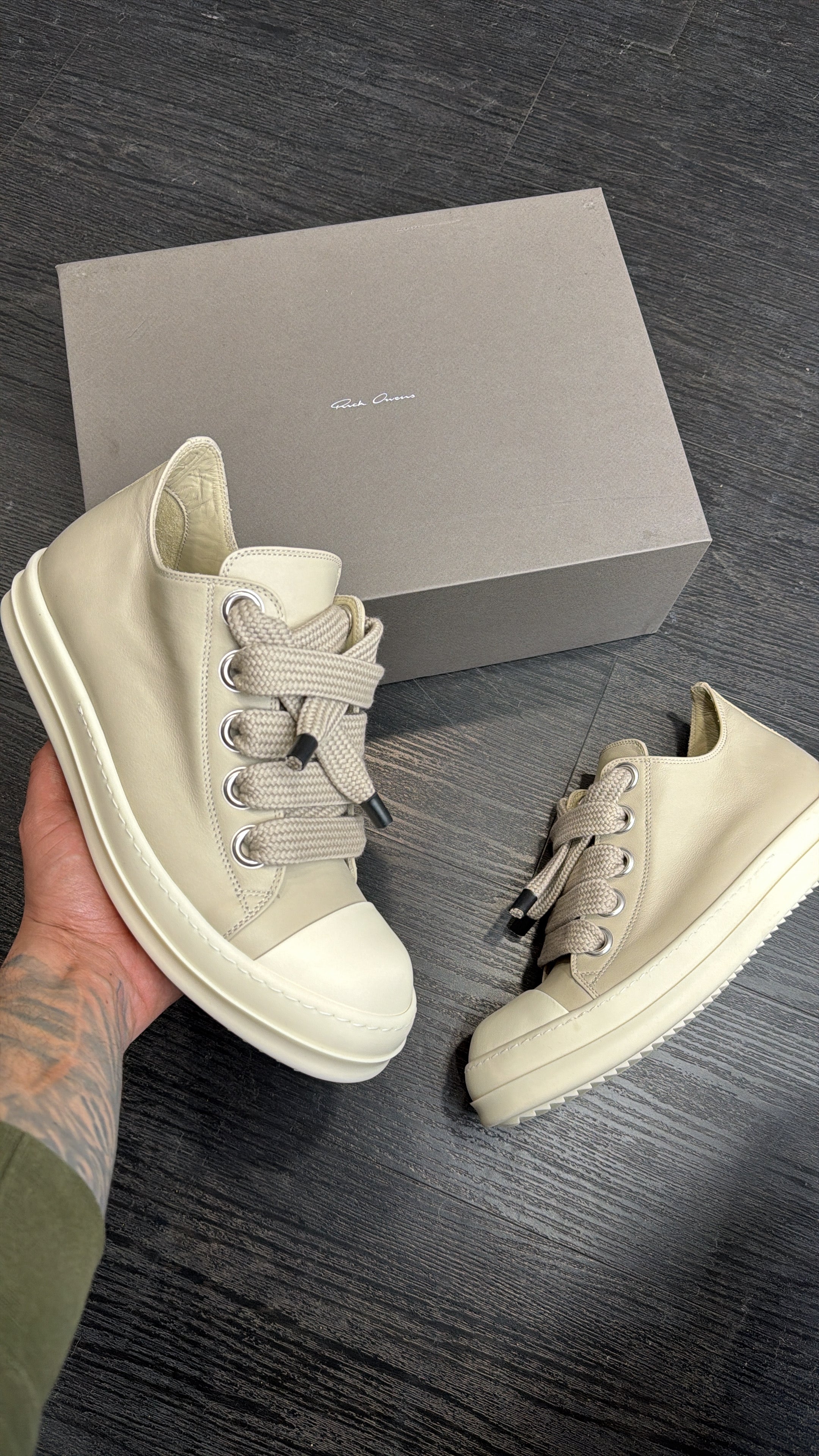 Rick Owens Jumbo Lace Mainline Sand/Milk