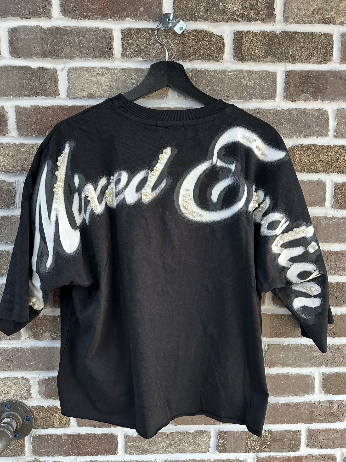 Mixed Emotion Black Pearl Cropped Tee