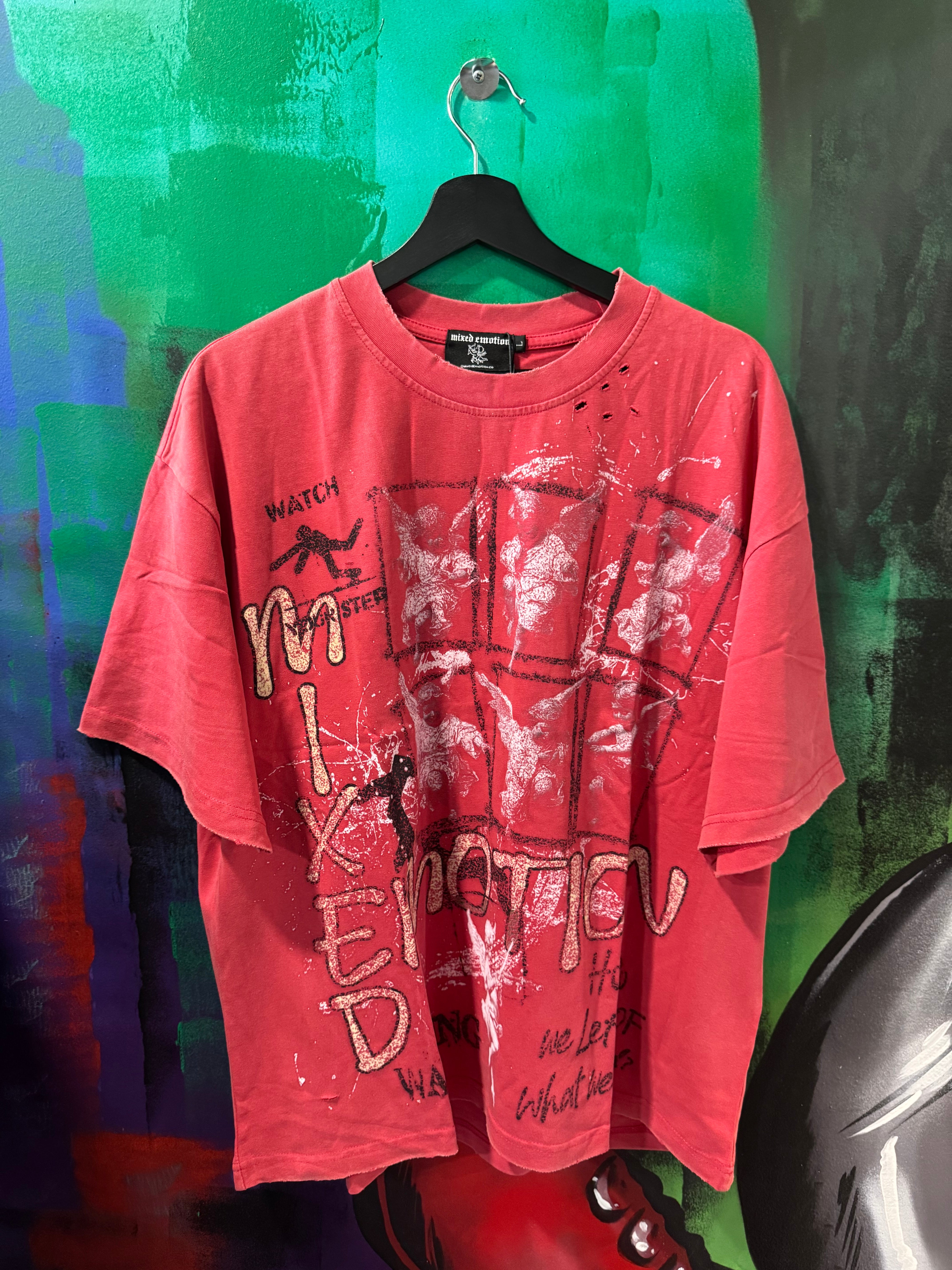 Mixed Emotion Red Crimson Tee