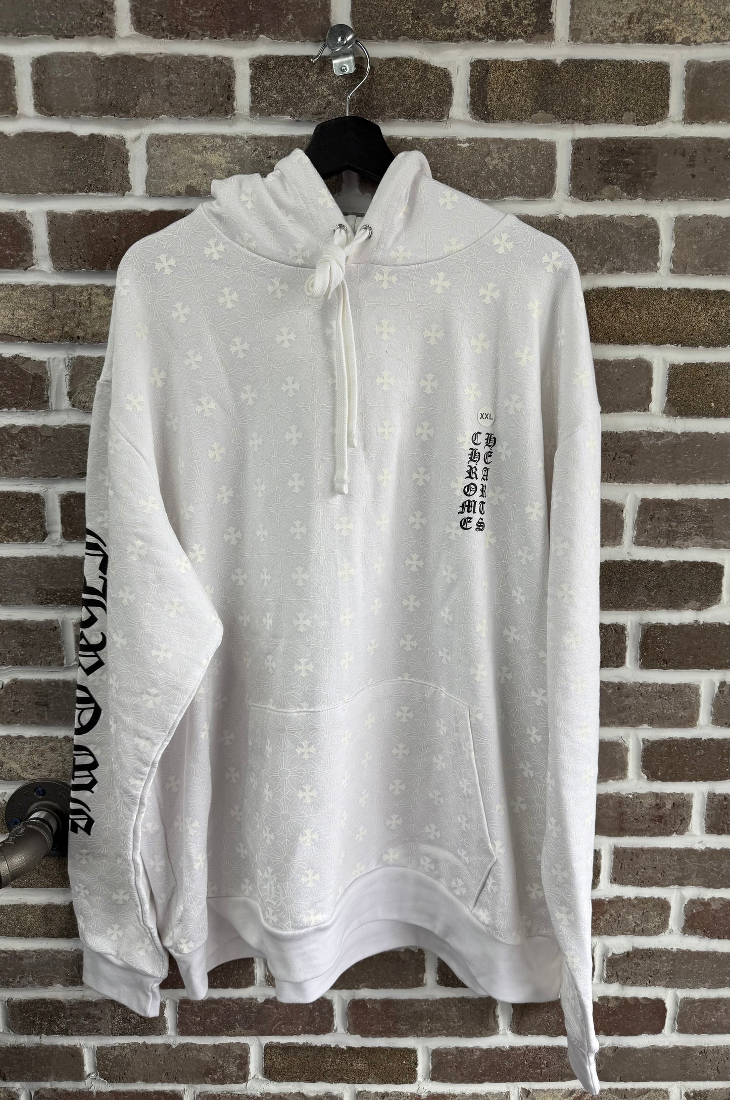 Chrome Hearts Plus Cross Monogram Hoodie White