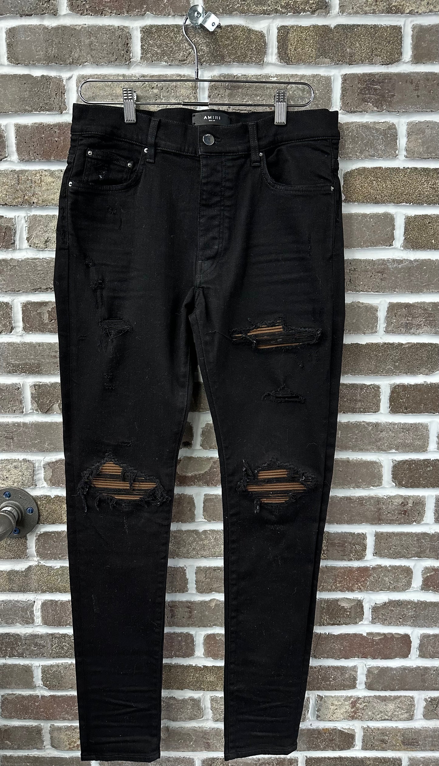 Amiri MX1 Brown Patch Jeans