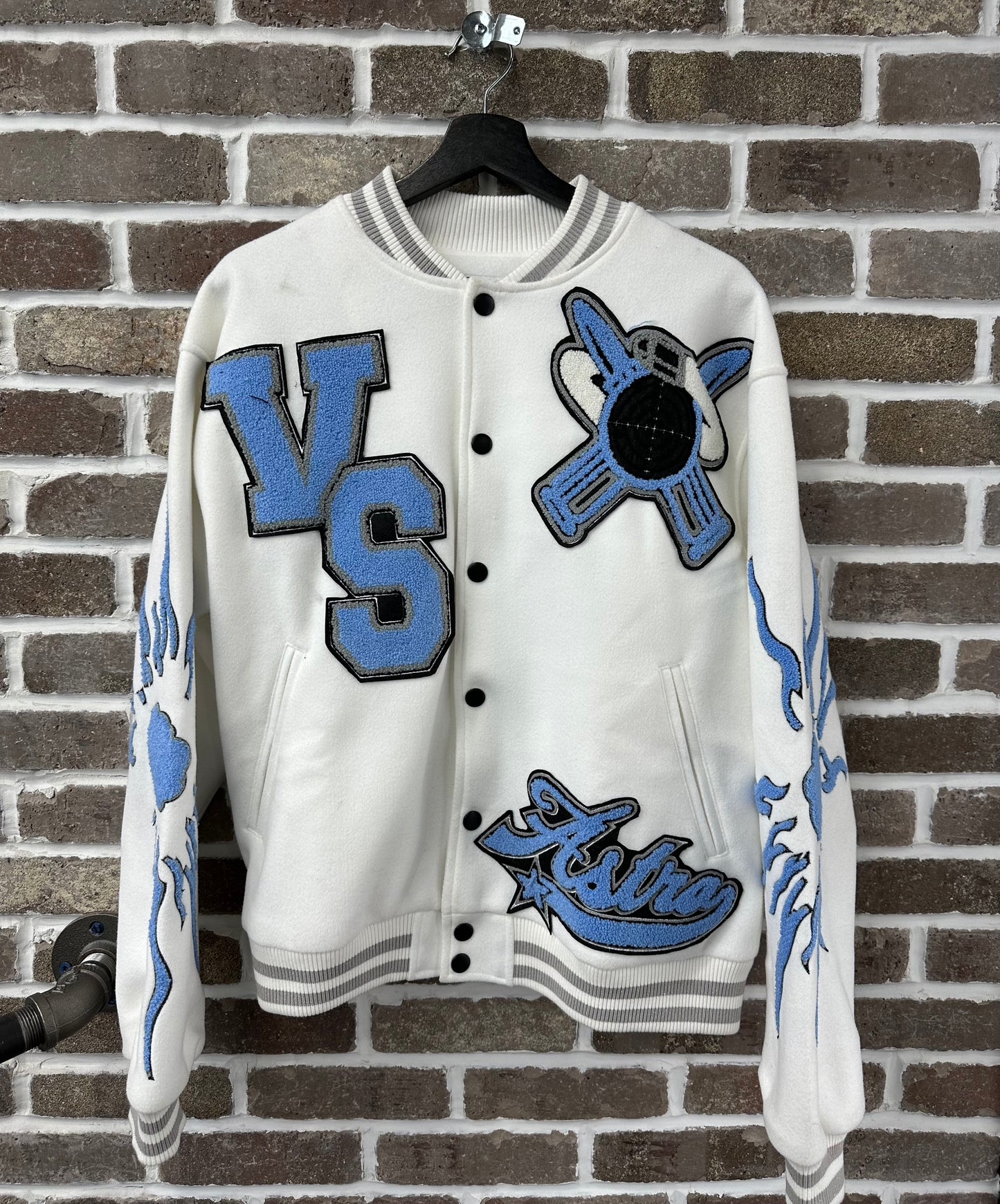 Vale Forever Varsity Jacket Ice Grey