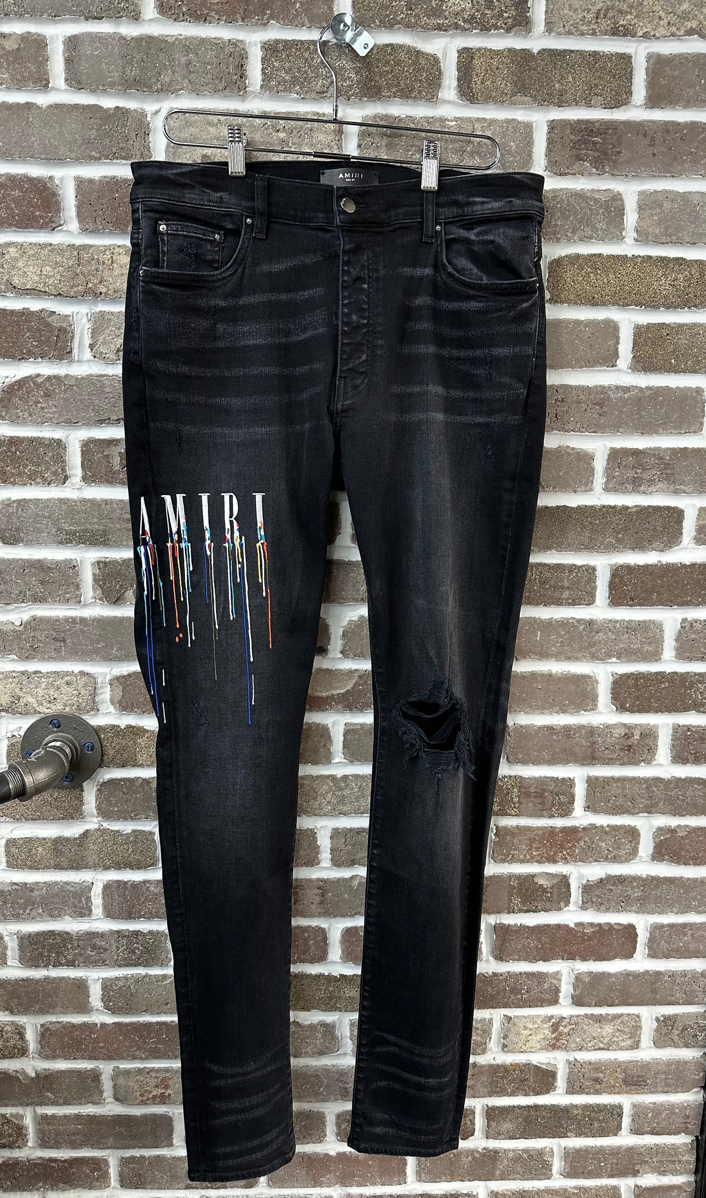 Amiri MX1 Drip Logo Jeans