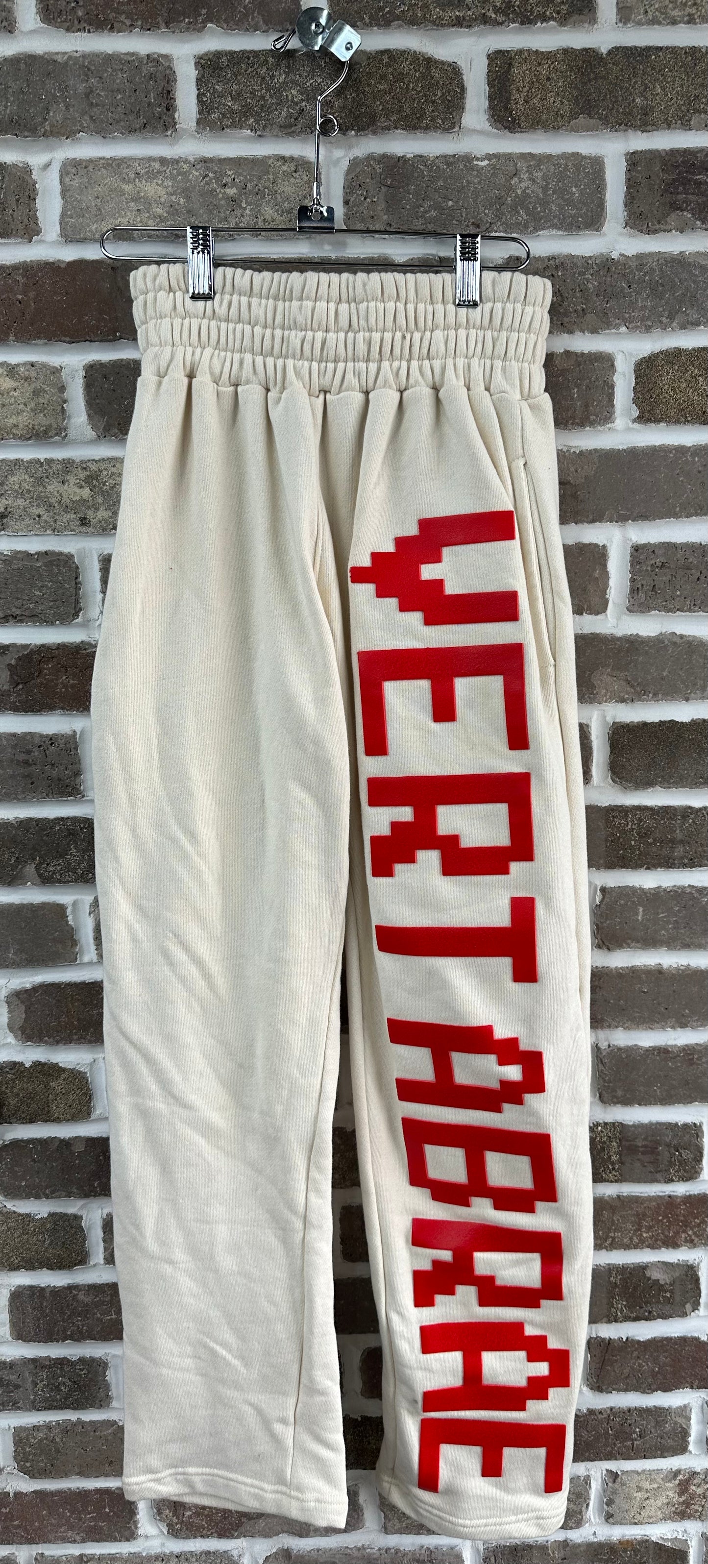 Vertabrae Cream/Red Sweatpants