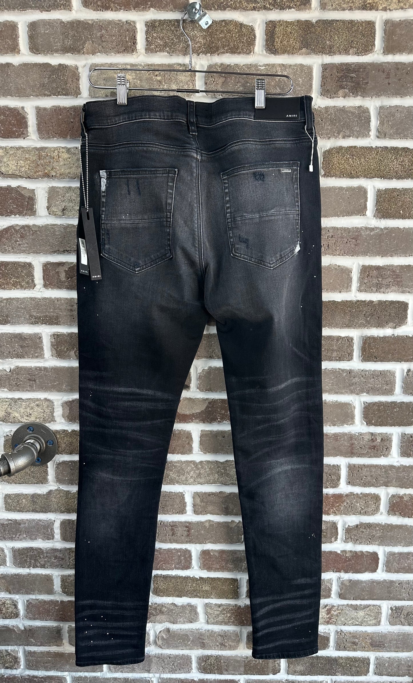Amiri MX1 Brown Plaid Patch Jeans
