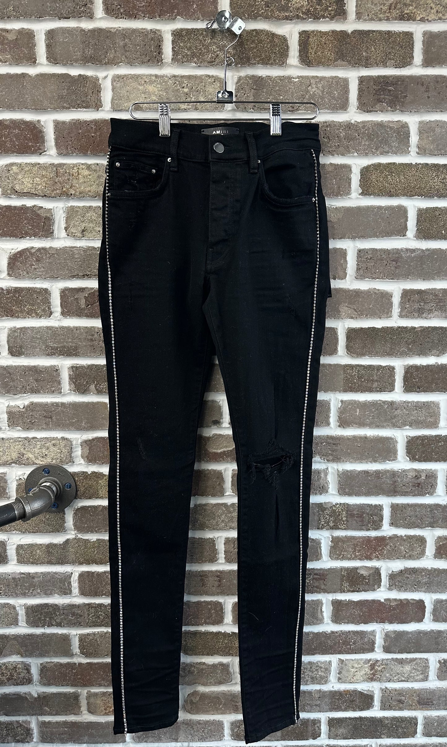 Amiri MX1 Rhinestone Black Jeans