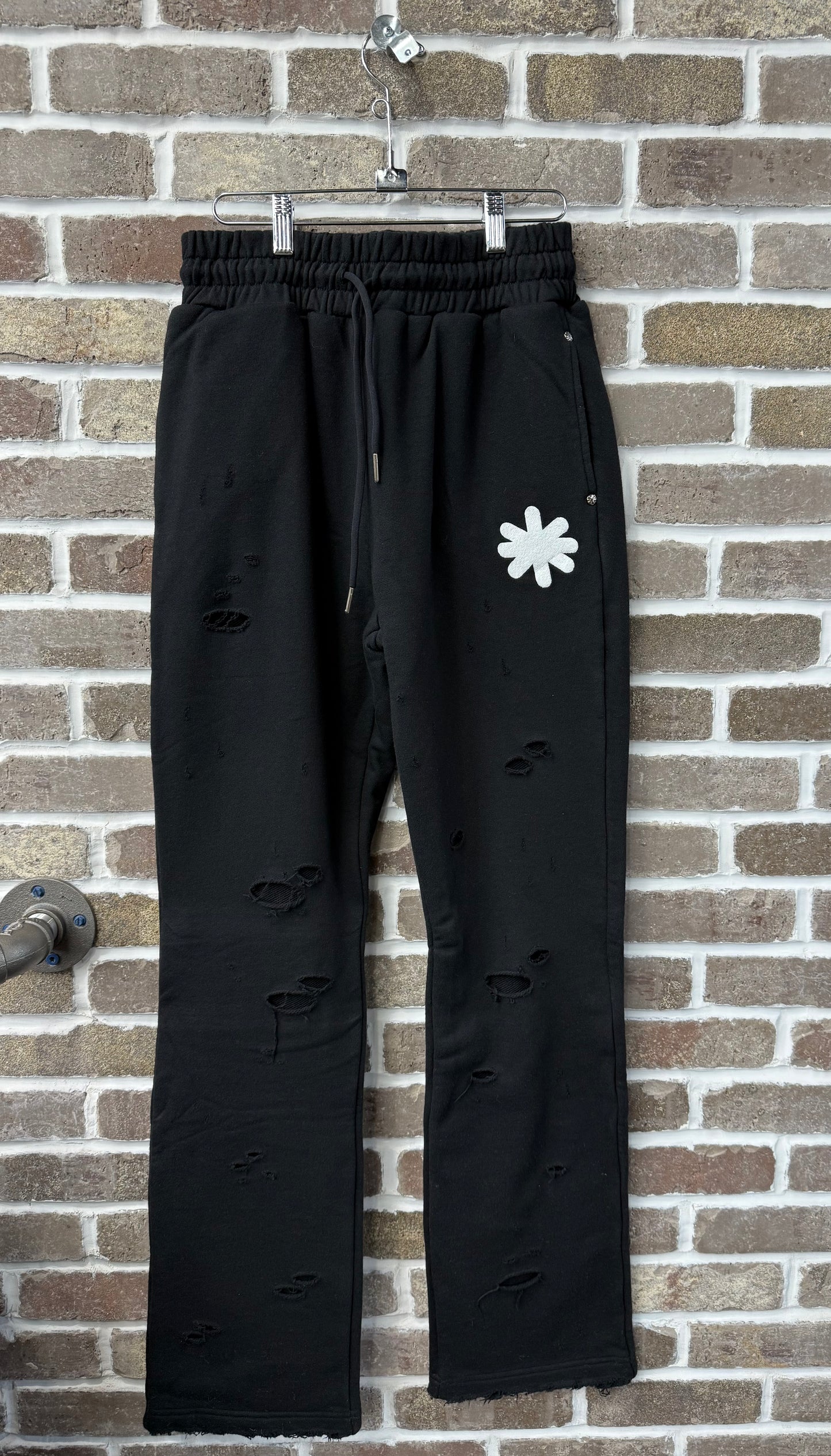 Lost Shdws Distressed Sweatpants Black