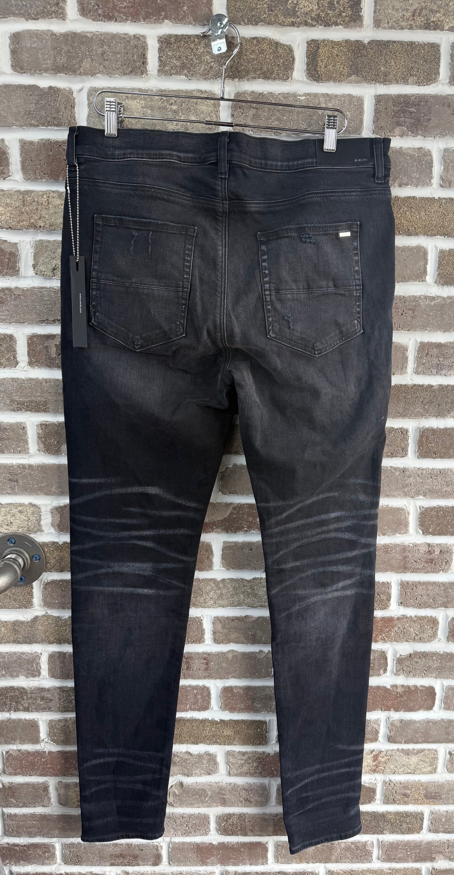 Amiri MX1 Aged Black Marble Black Jeans