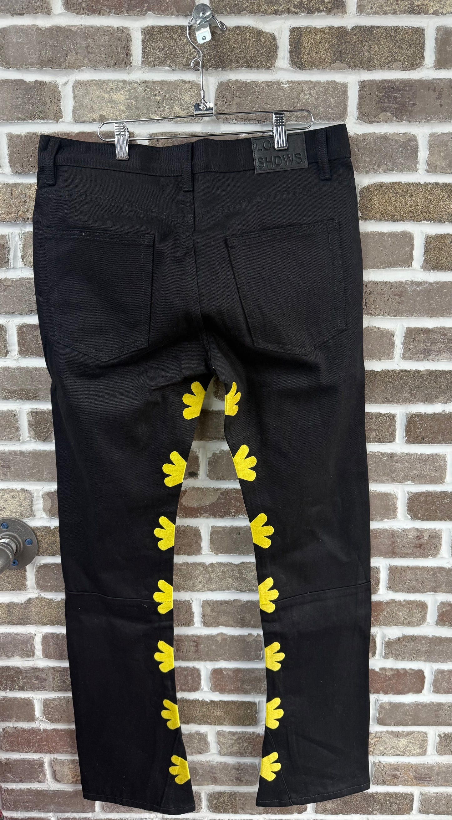 Lost Shdws Denim Black Yellow Jeans