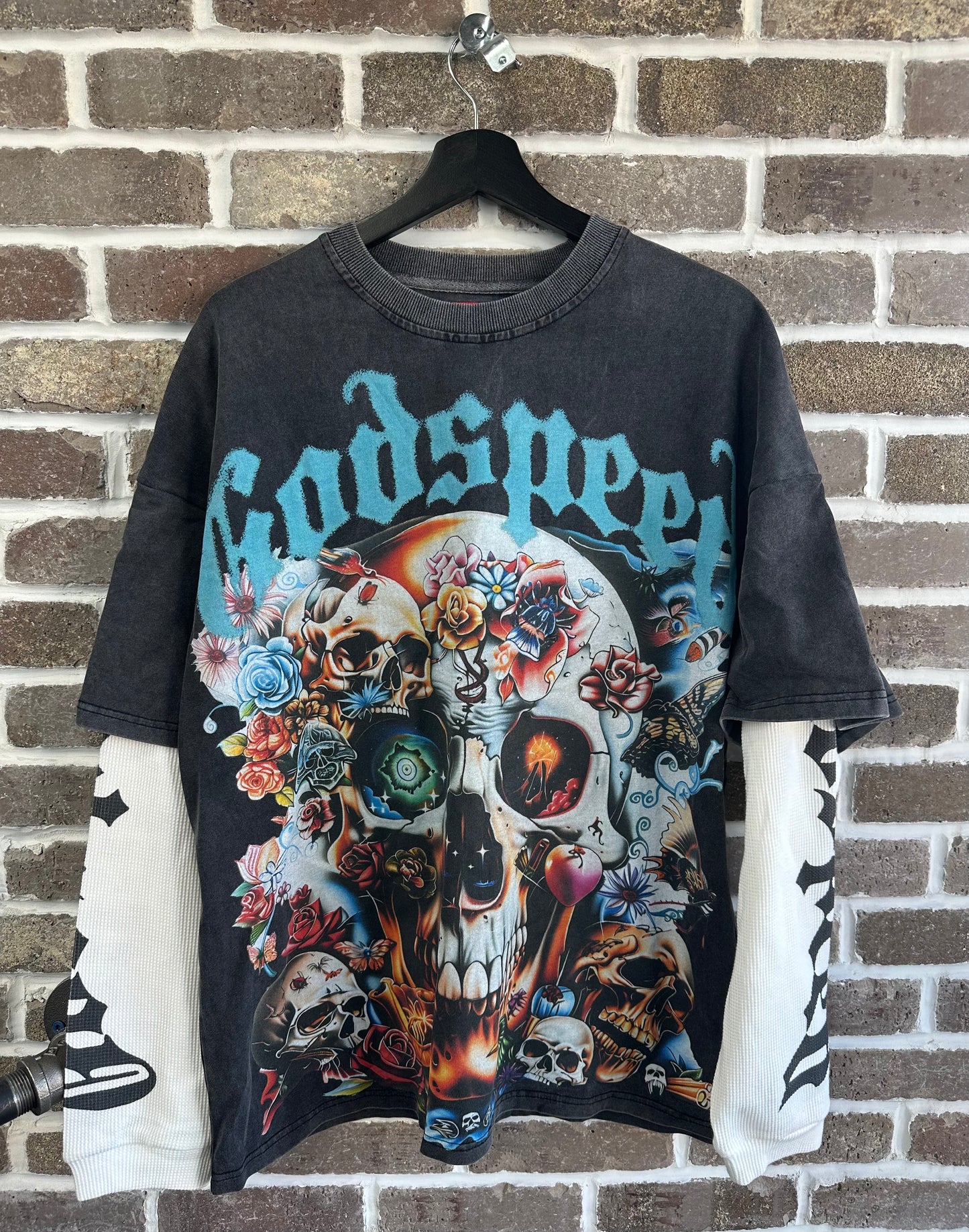 Godspeed Eternal Dream Layered Shirt Grey Wash Shirt