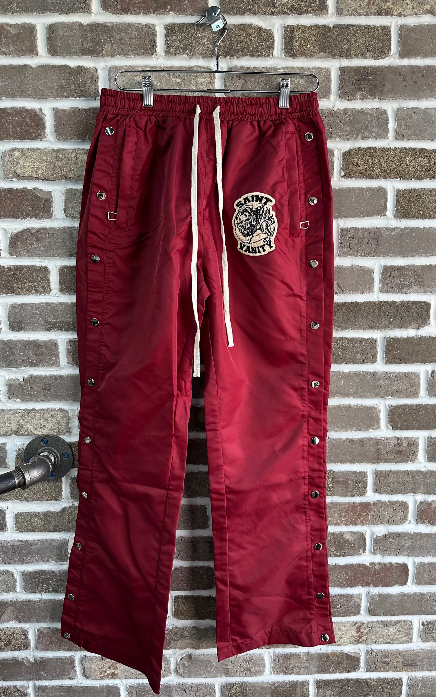 Saint Vanity Nylon Pants Black & Burgundy