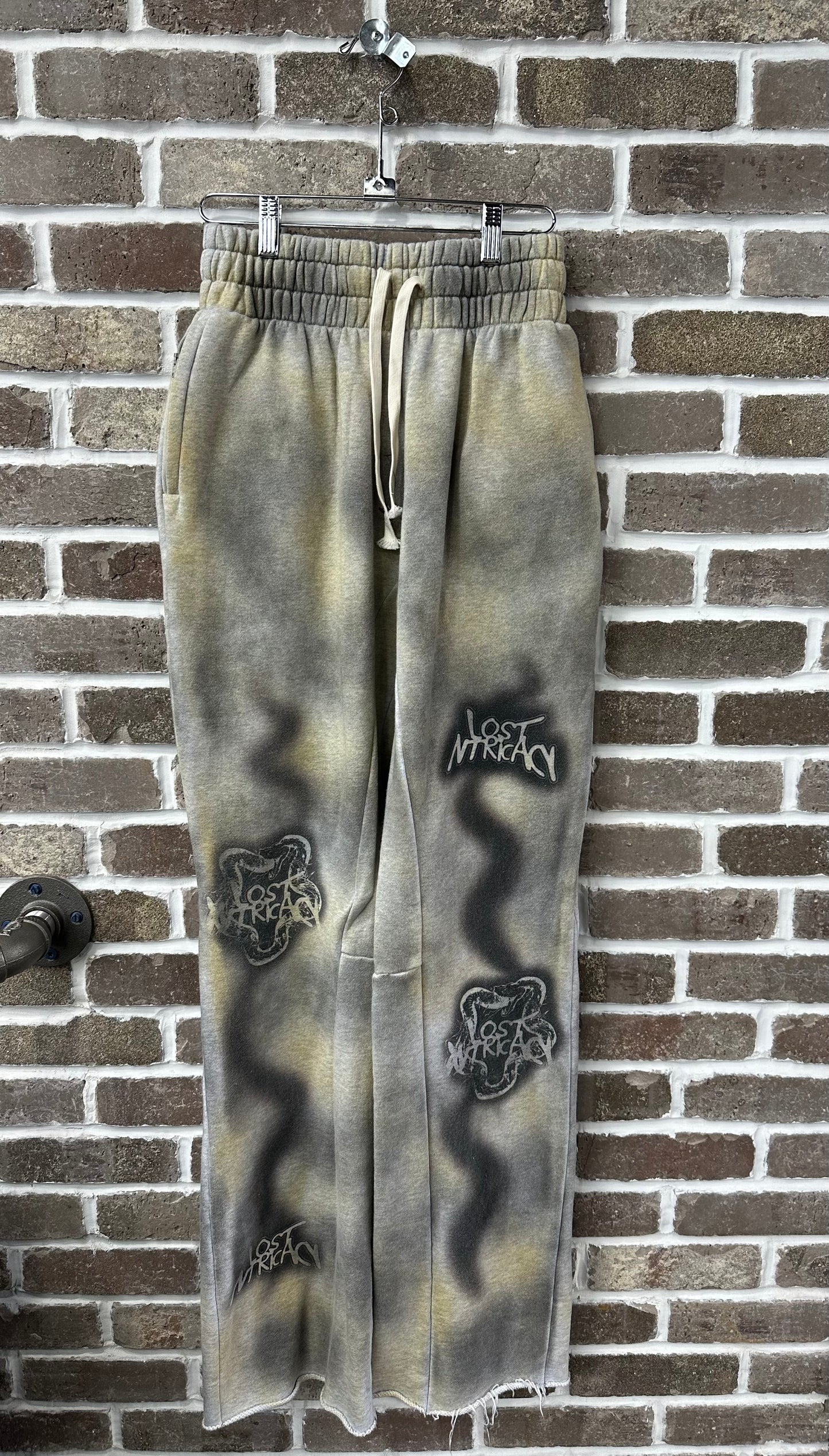 Lost Intricacy Grey Faded Sweatpants