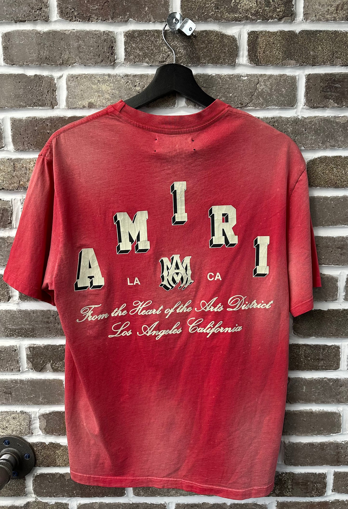 Amiri Collegiate Vintage Red Tee