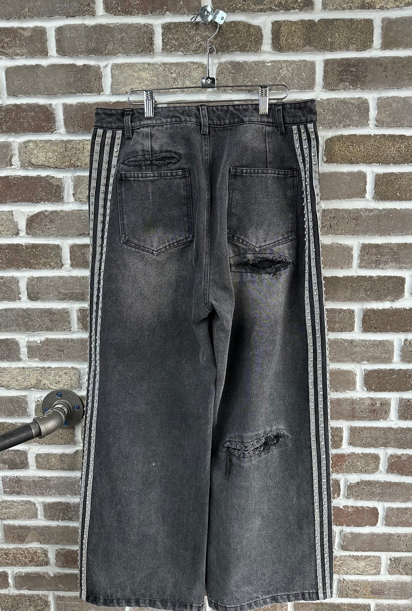 Vale Forever Black Stripe Denim Jeans