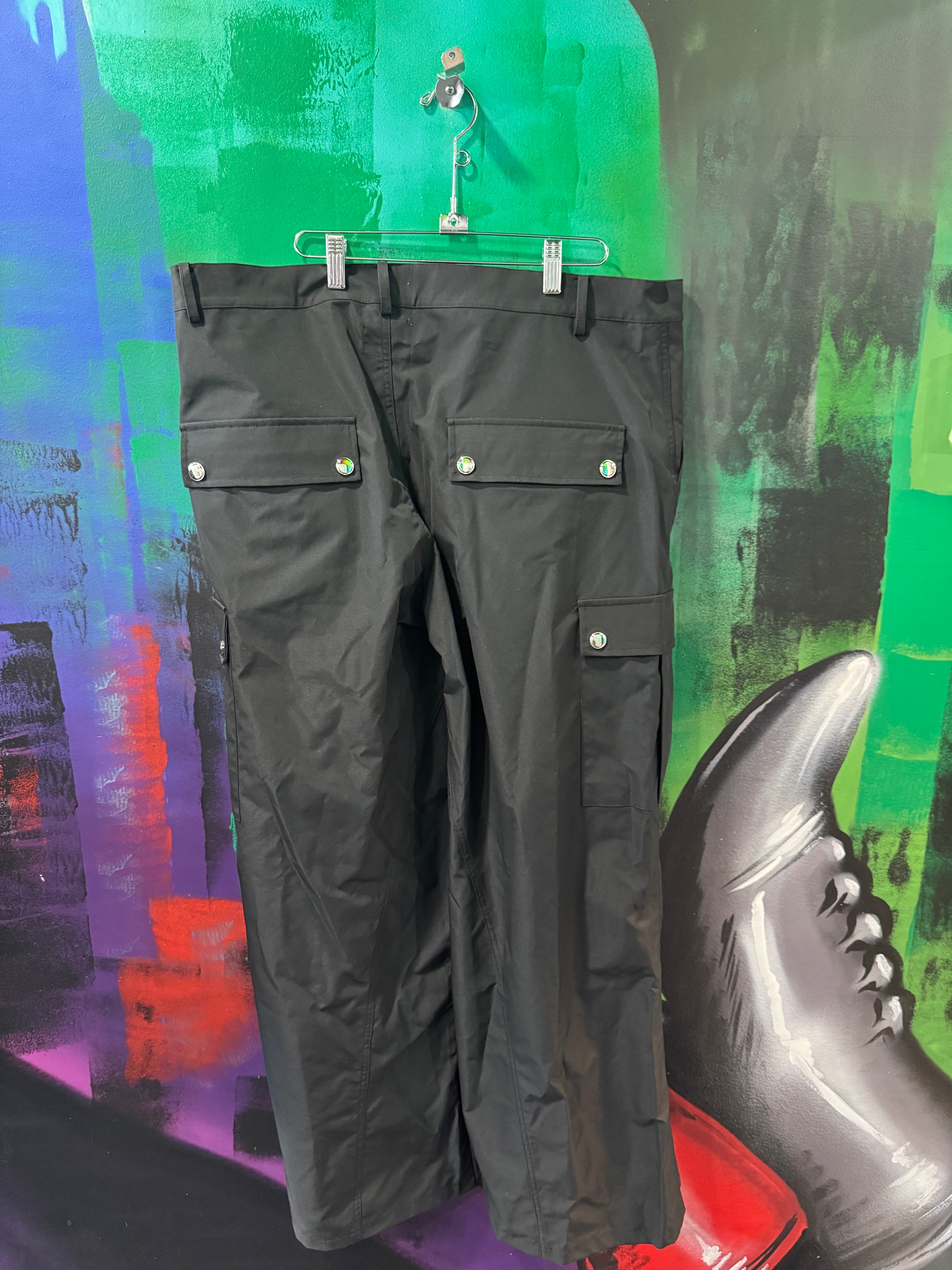 Saint Vanity Black Nylon Cargo Pants