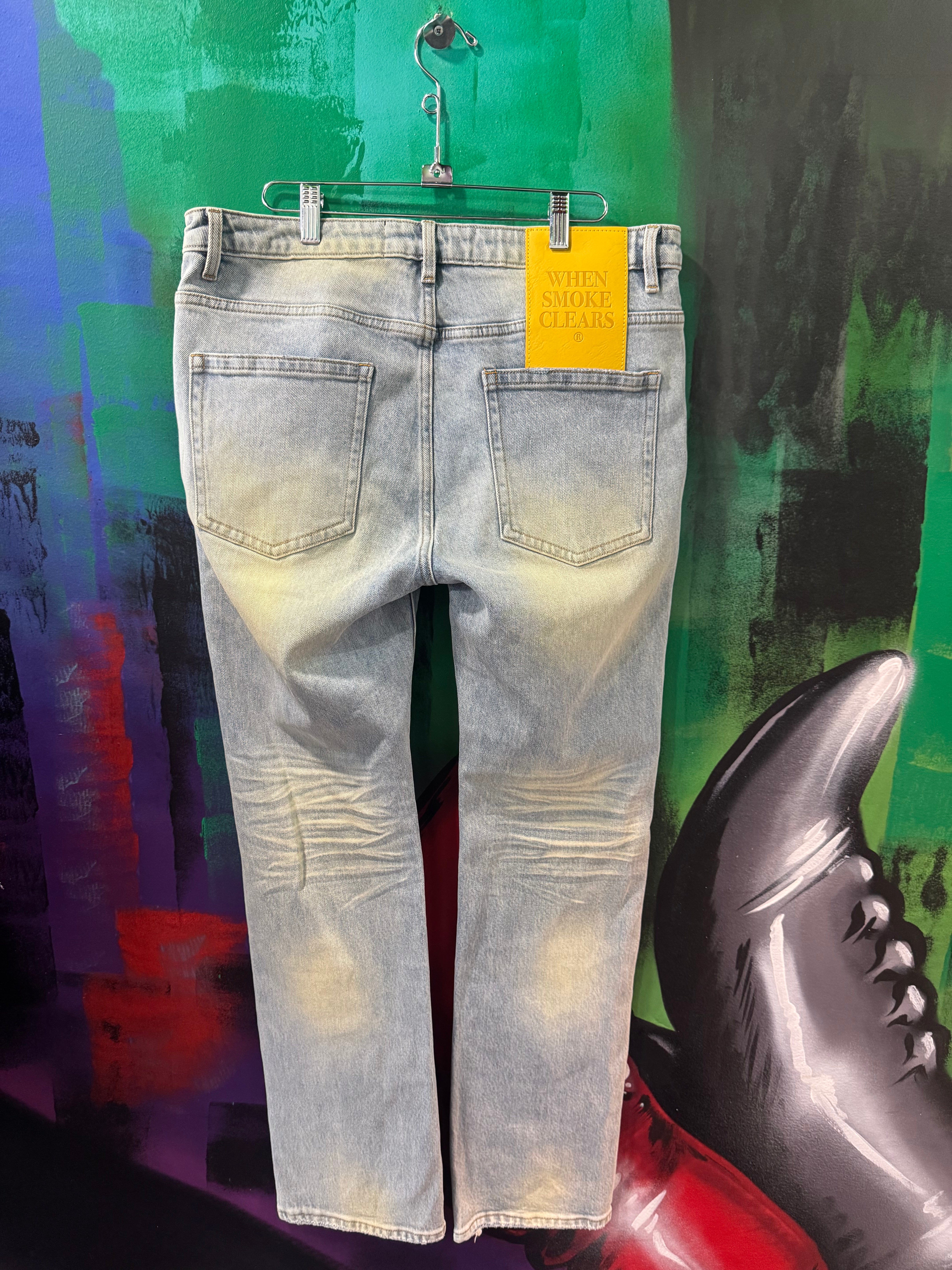 When Smoke Clears Blue/Black Diamond Denim Jeans