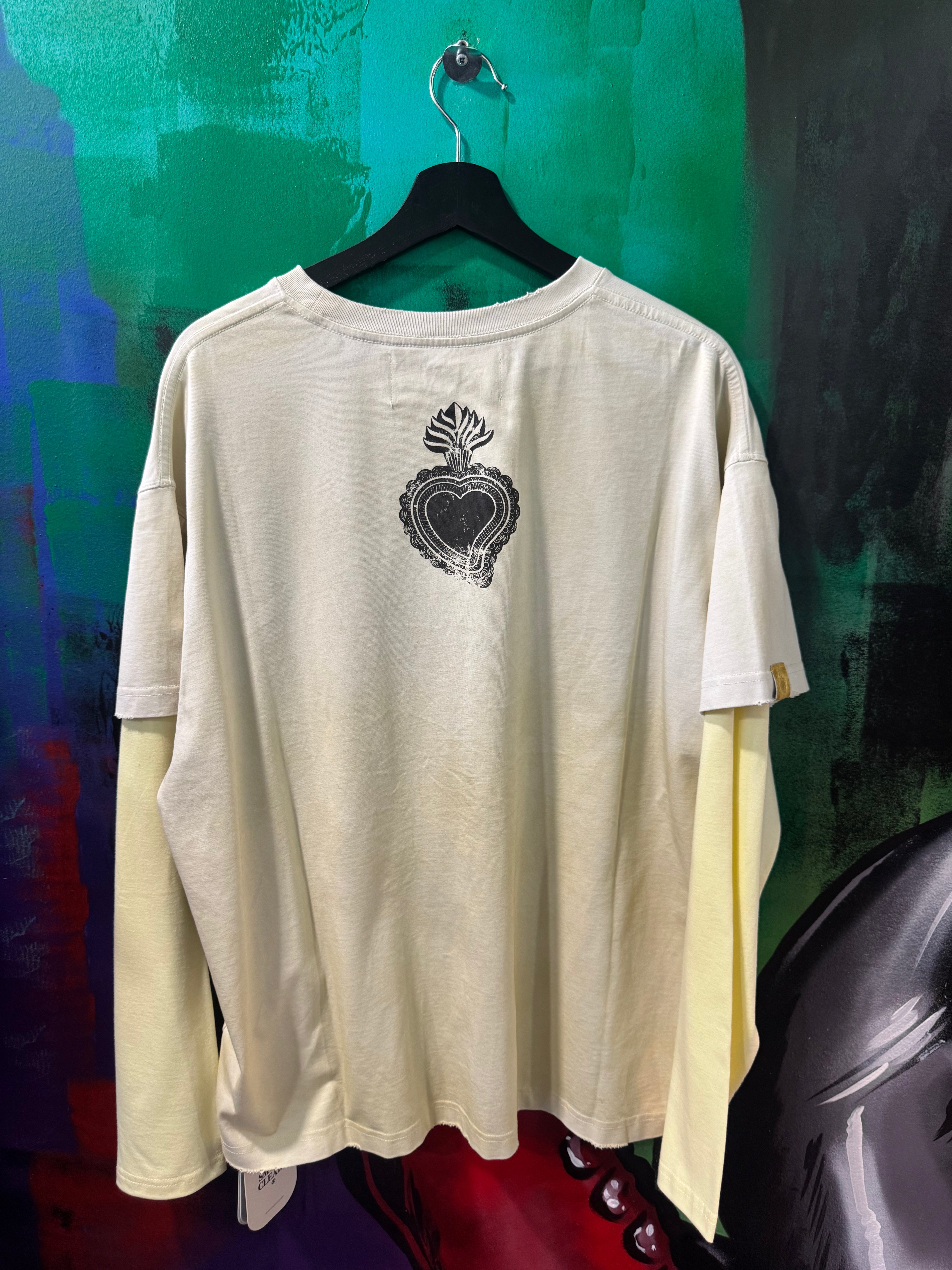 When Smoke Clears VTG White/Black Longsleeve Tee