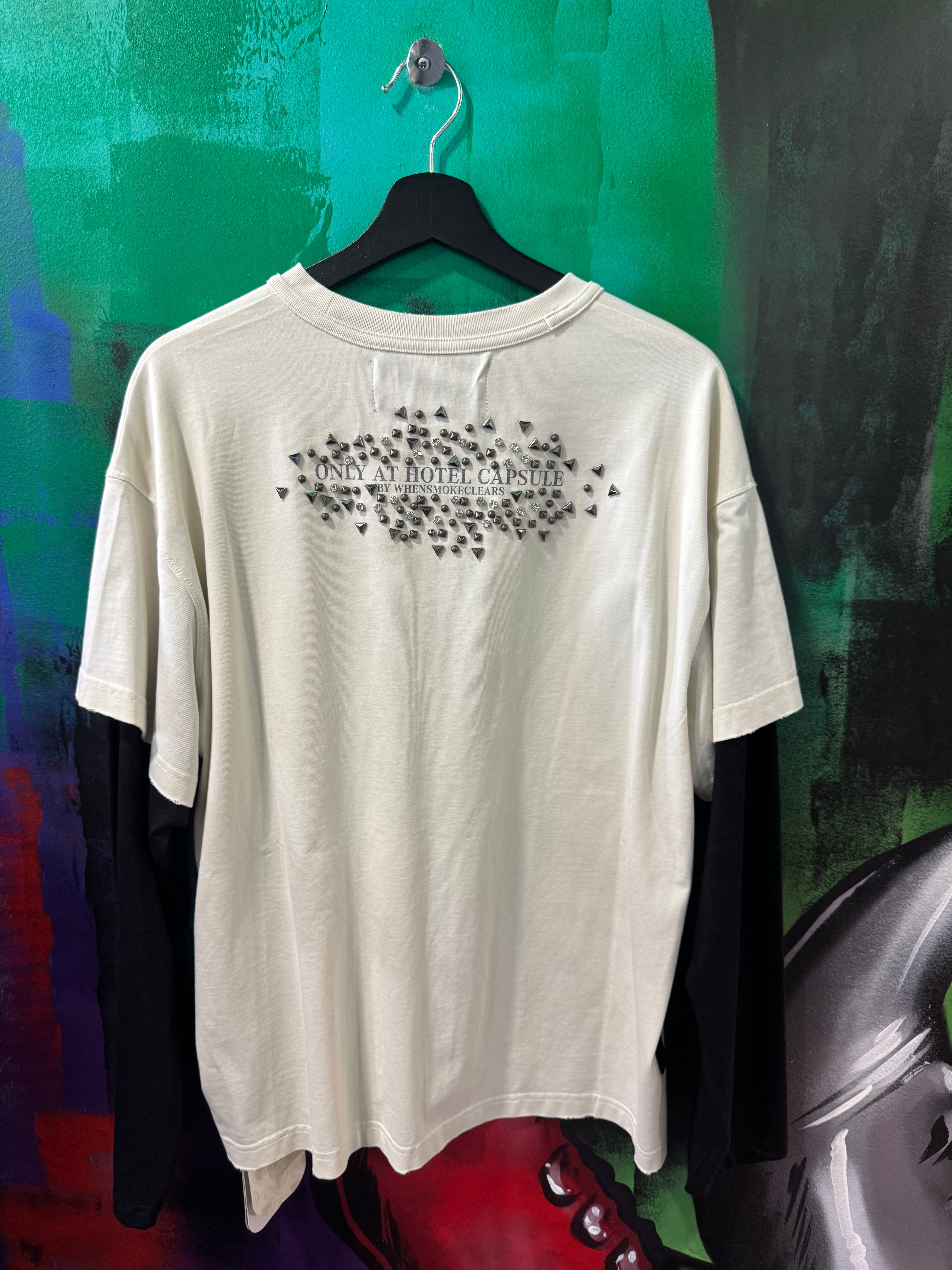 When Smoke Clears VTG White/Black Longsleeve