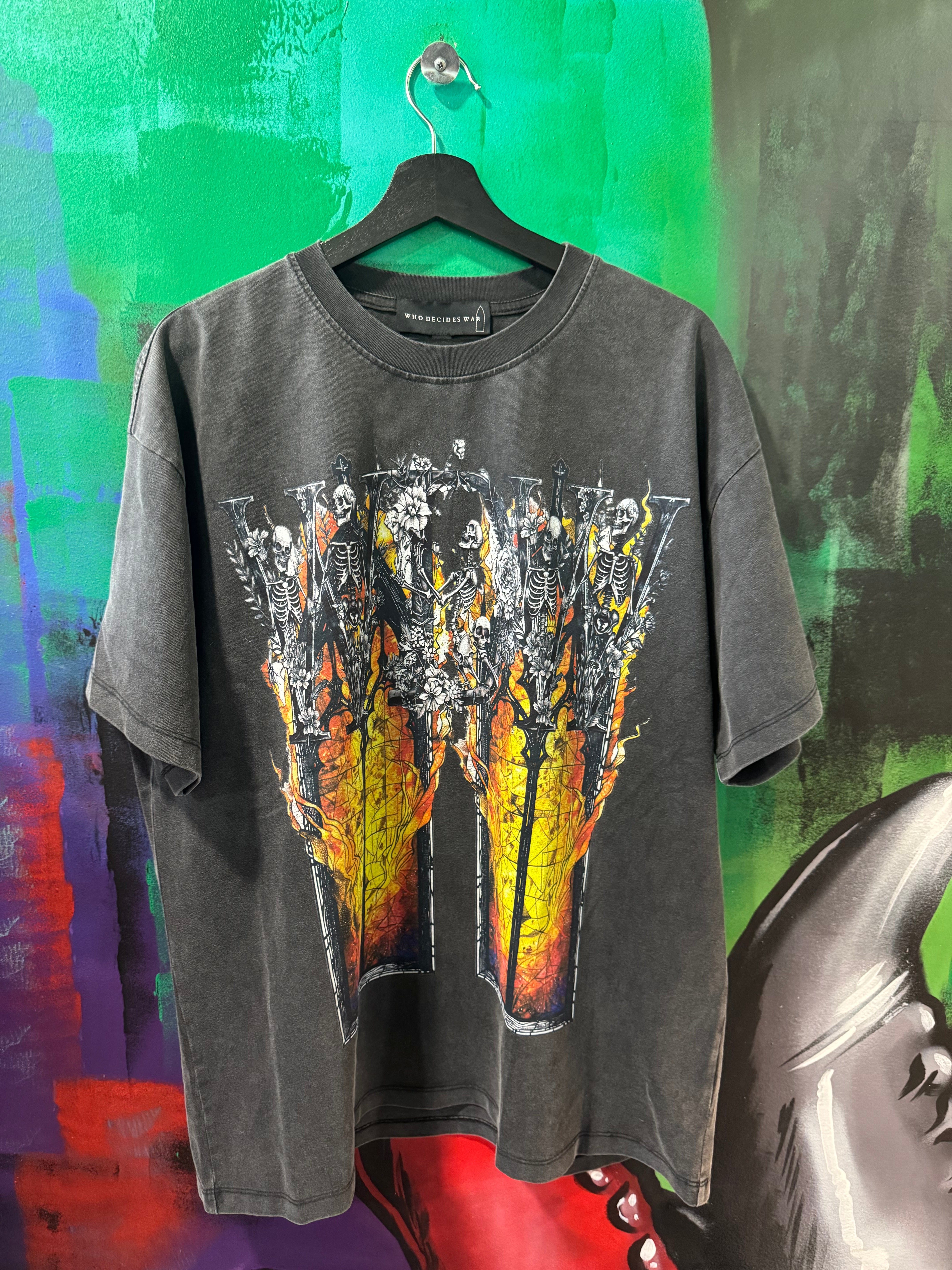 Who Decides War Ember Chapel Black Wash Tee