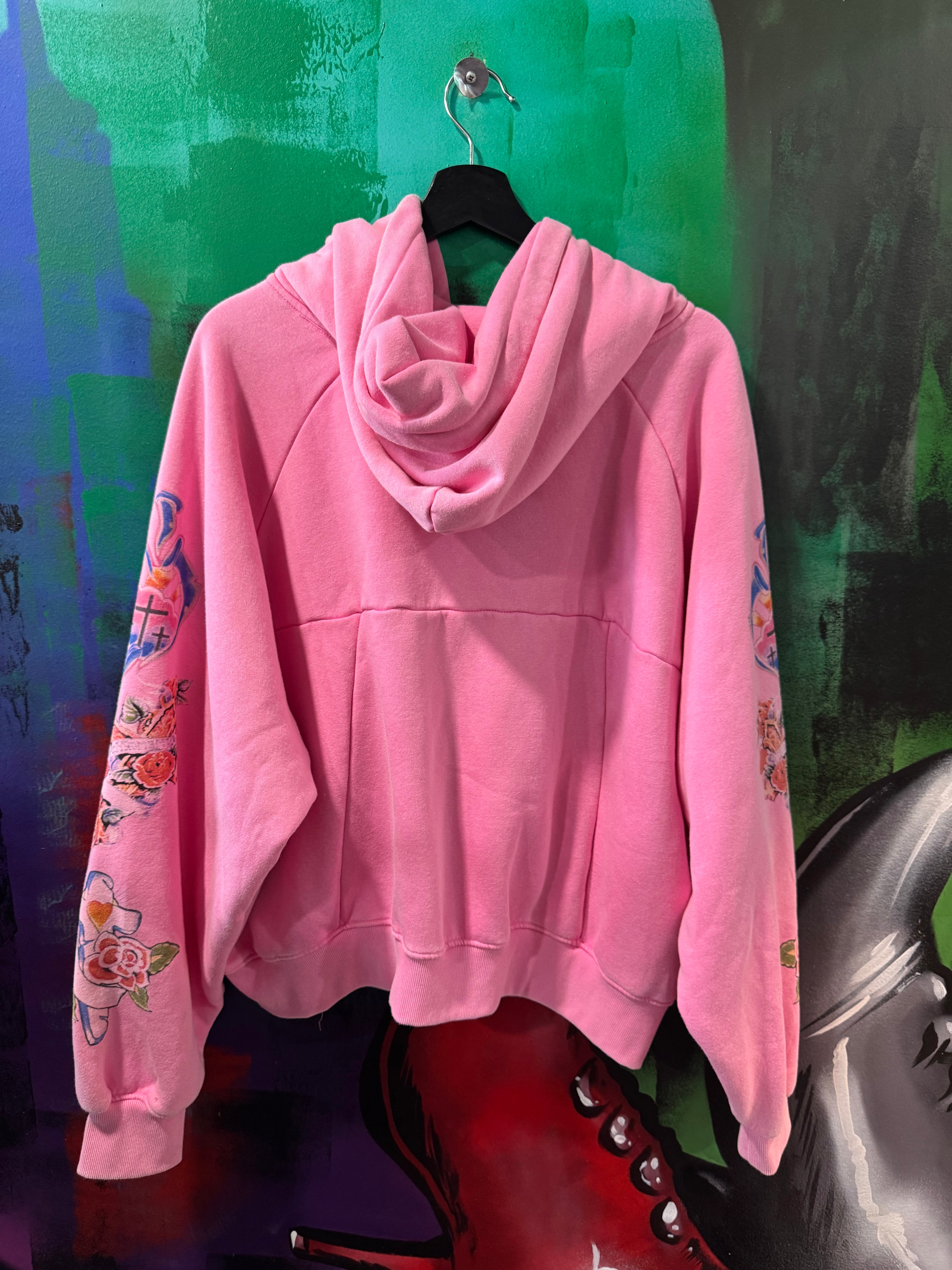 We Are Righteous "Risen King" Pink Zip Up Hoodie