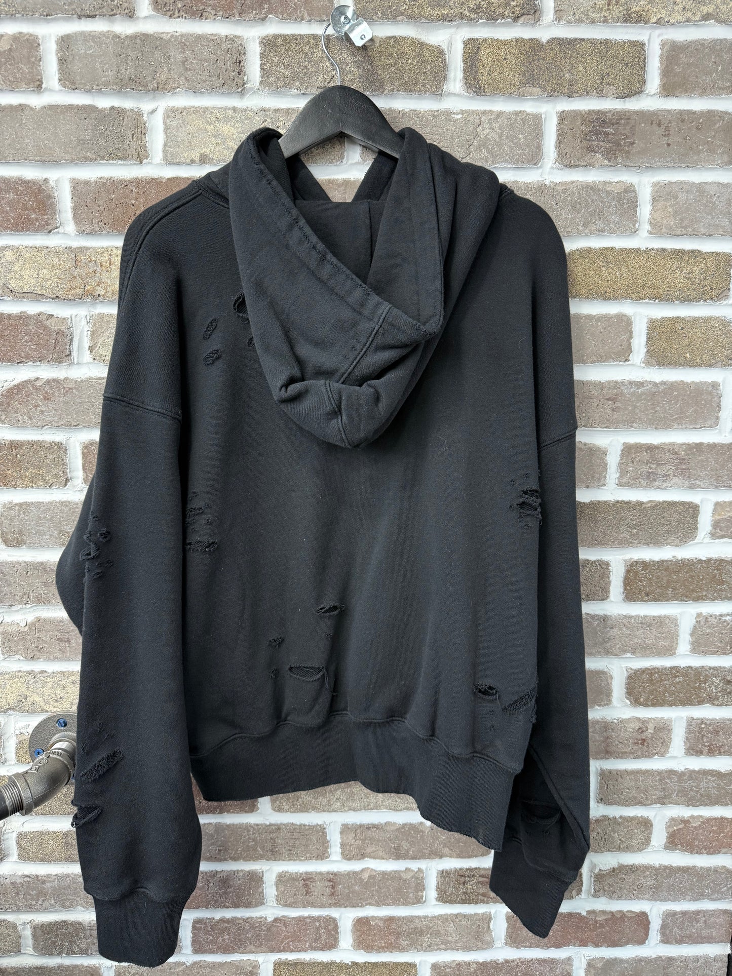 Lost Shdws Distressed Logo Hoodie Black