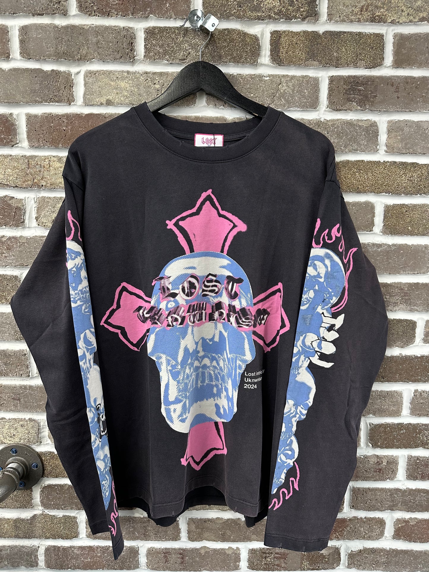 Lost Intricacy x UNKWNism Navy/Pink Longsleeve