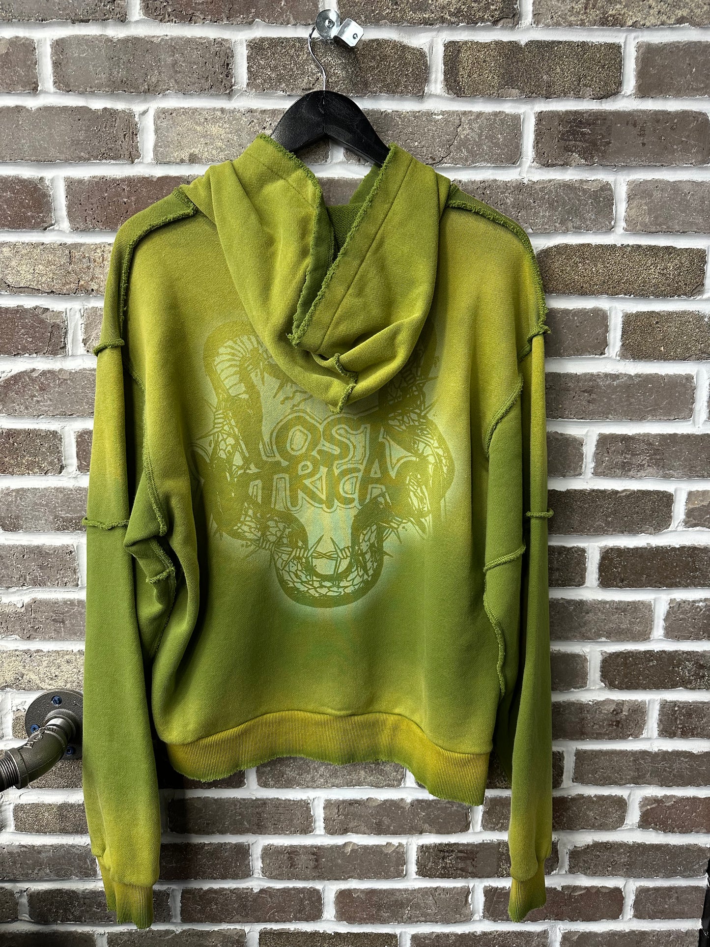 Lost Intricacy Green Rhinestone Zip Up Hoodie