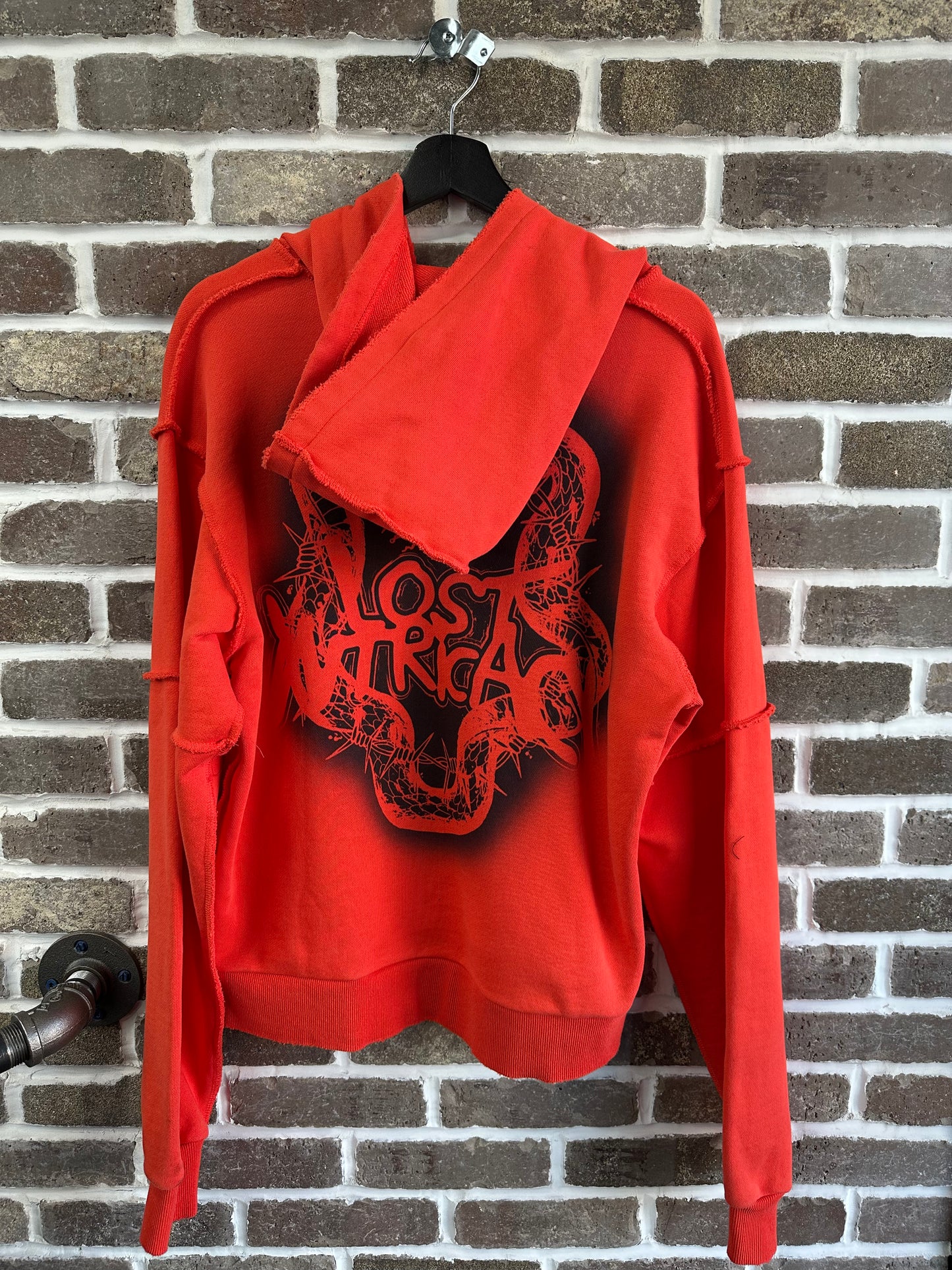 Lost Intricacy Solar Red Zip Up Hoodie