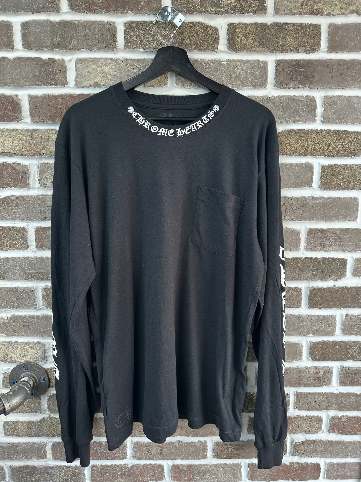 Chrome Hearts Crewneck Pocket Longsleeve Black