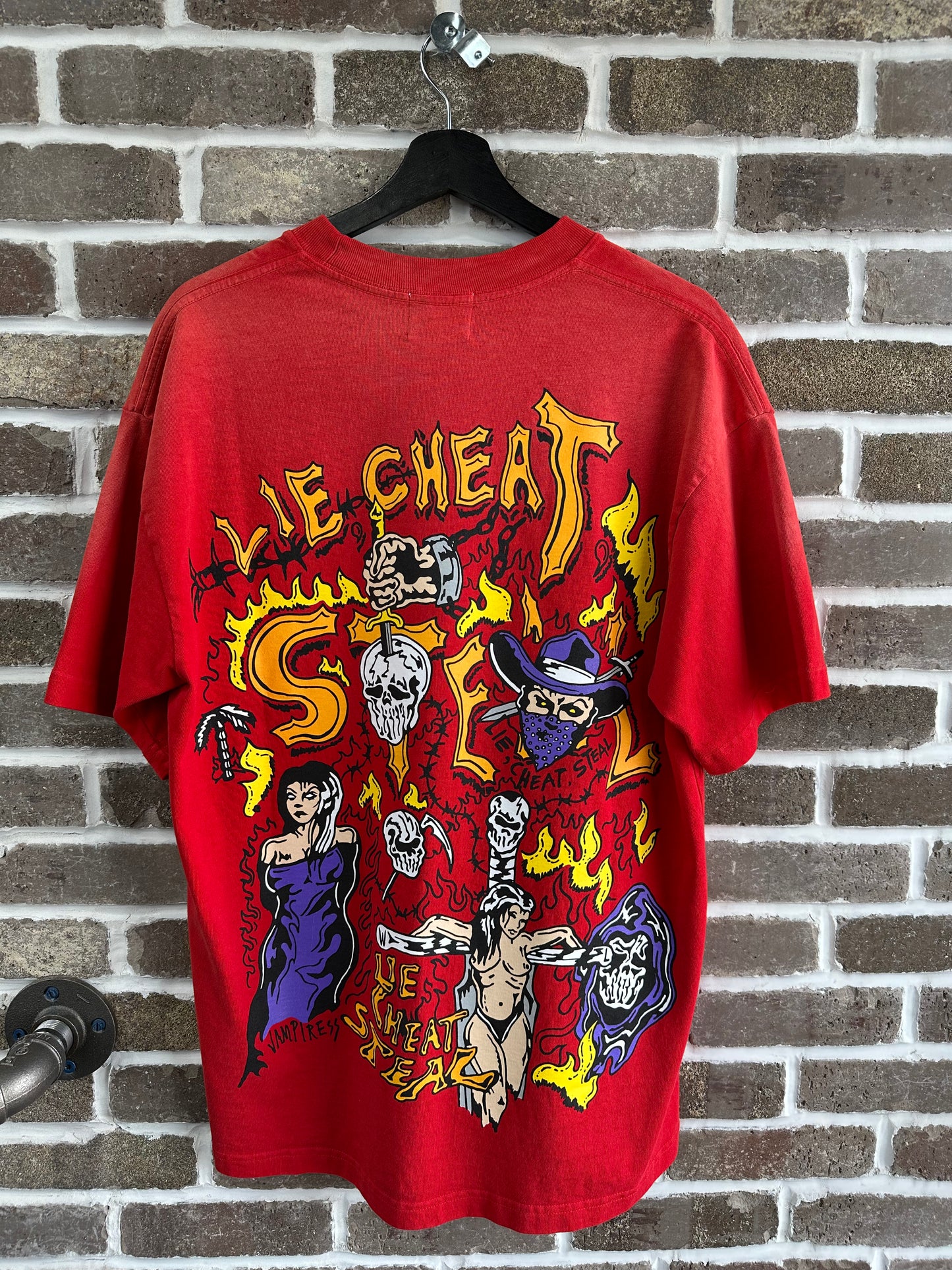 Warren Lotas Lie Cheat Steal Tee