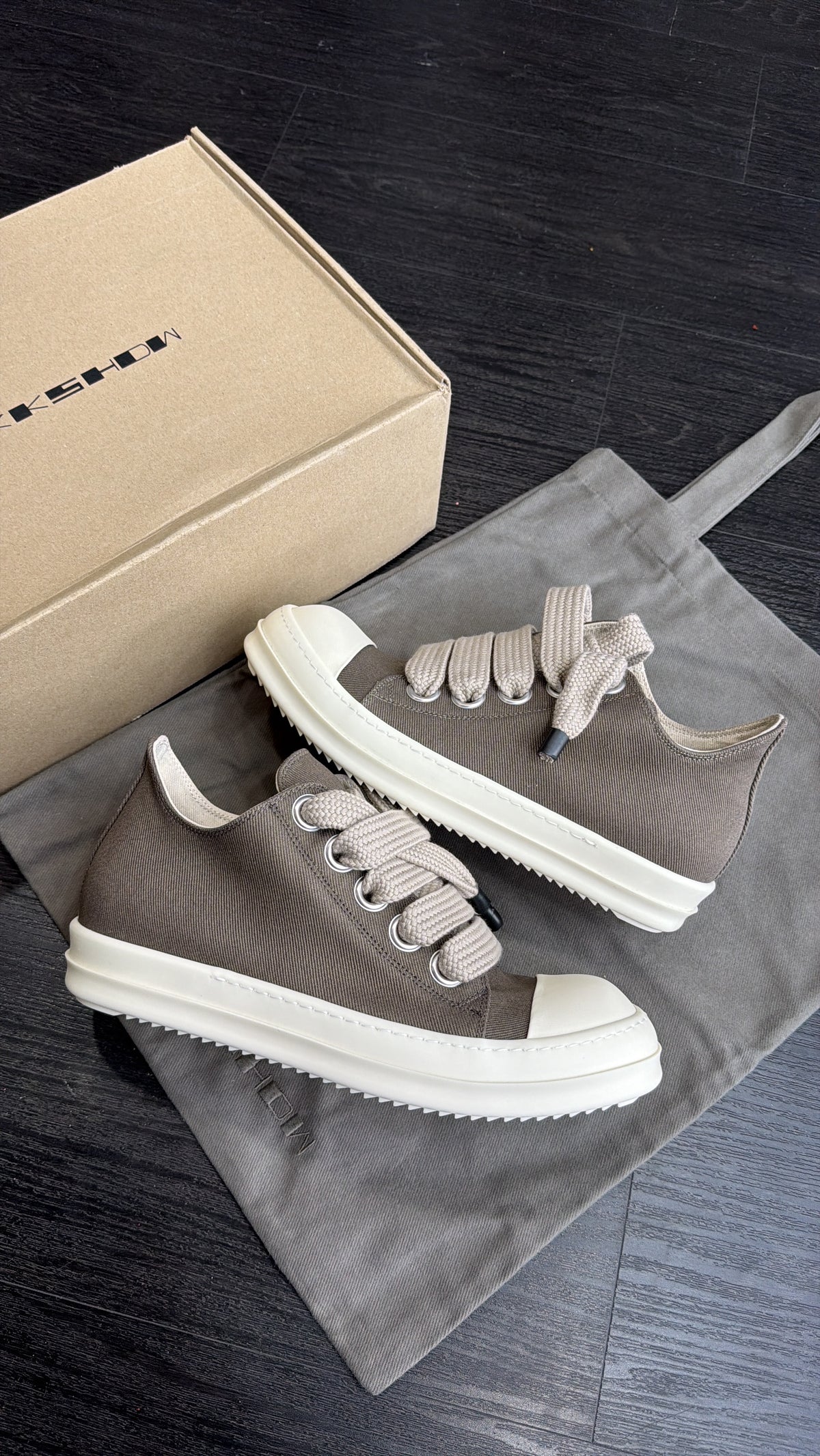 Rick Owens Jumbo Lace Low Dust/Milk