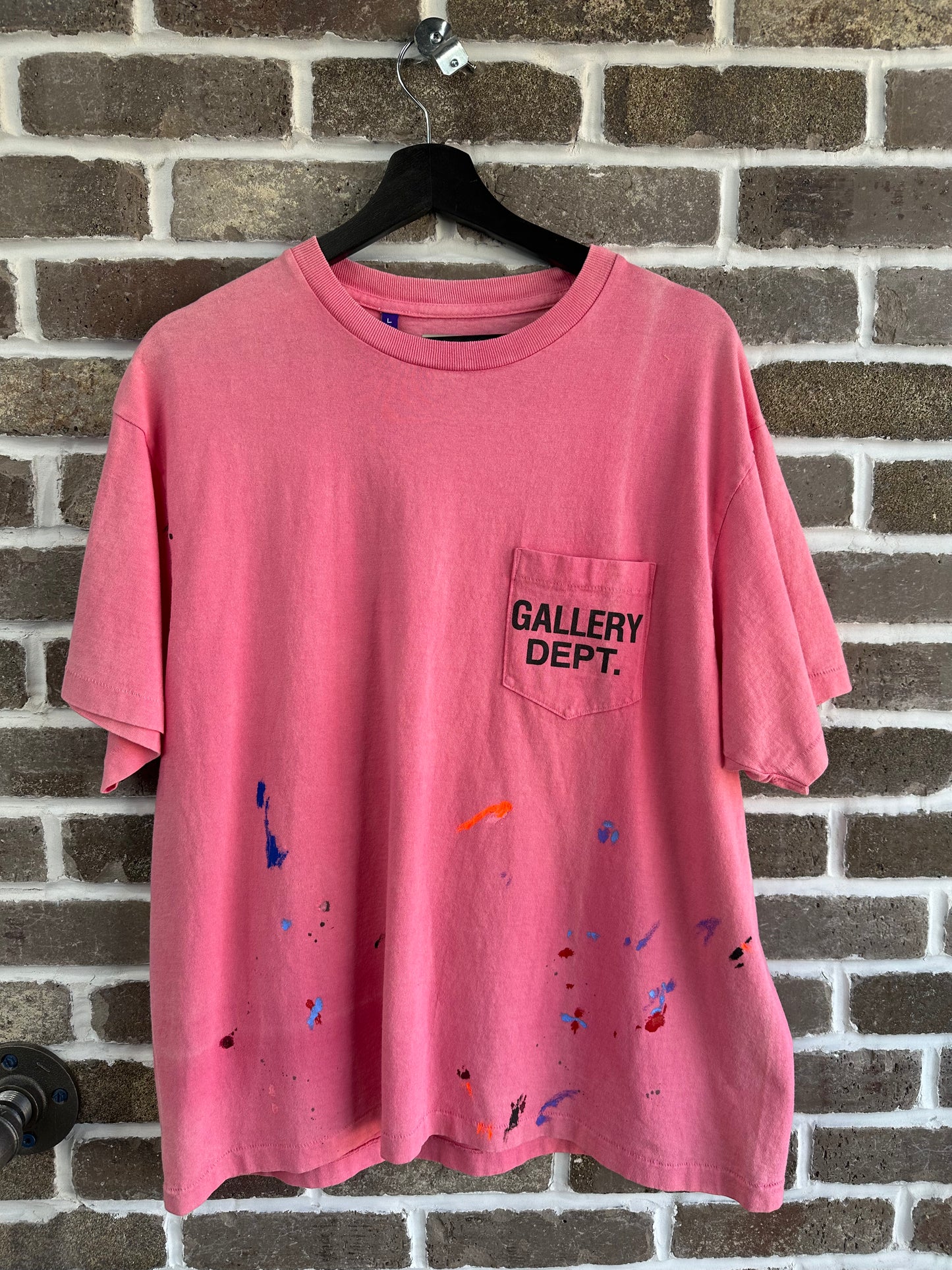 Gallery Dept. Vintage Logo Painted Tee Salmon