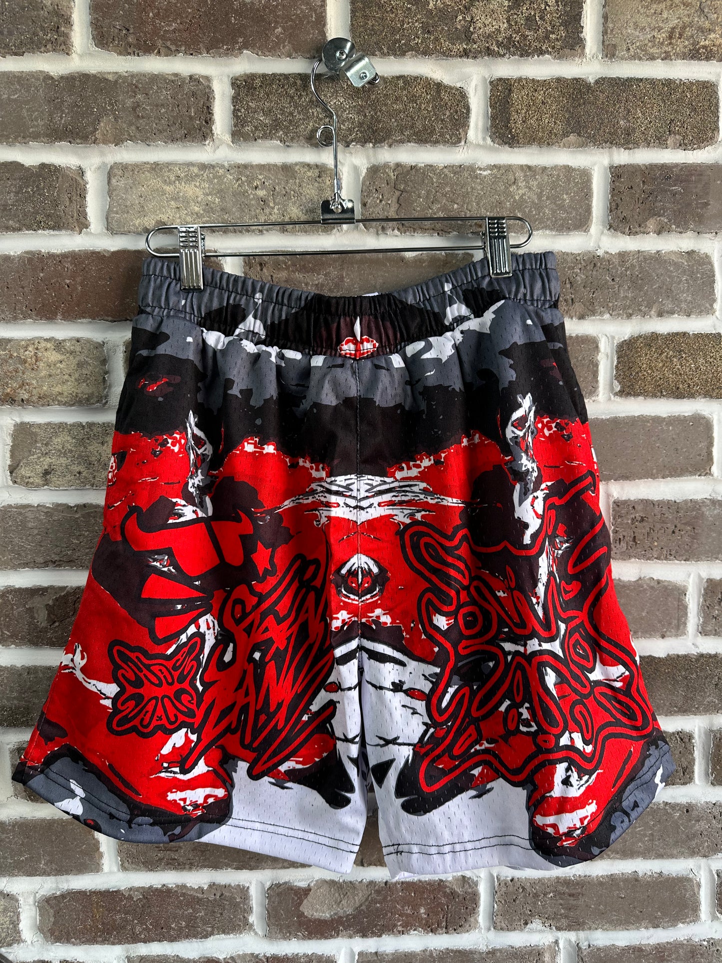 SB Studios Graffiti Shorts Military Red