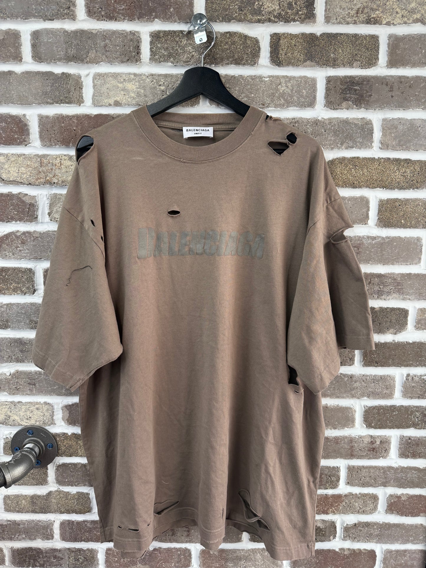Balenciaga Brown grey Tee