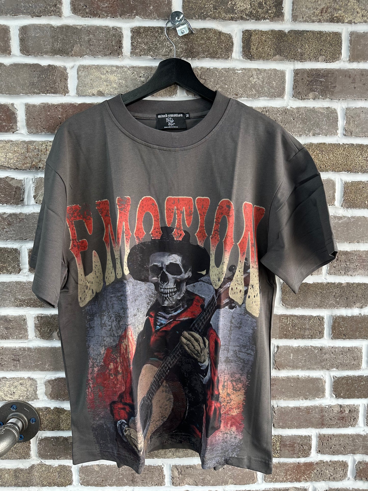 Mixed Emotion Grey Skeleton Guitar