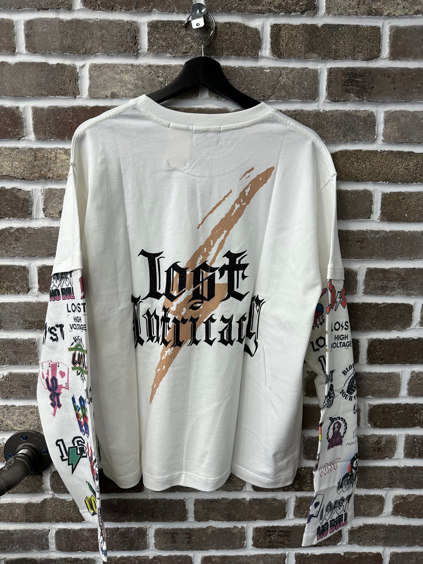 Lost Intricacy Multi Logo Longsleeve White