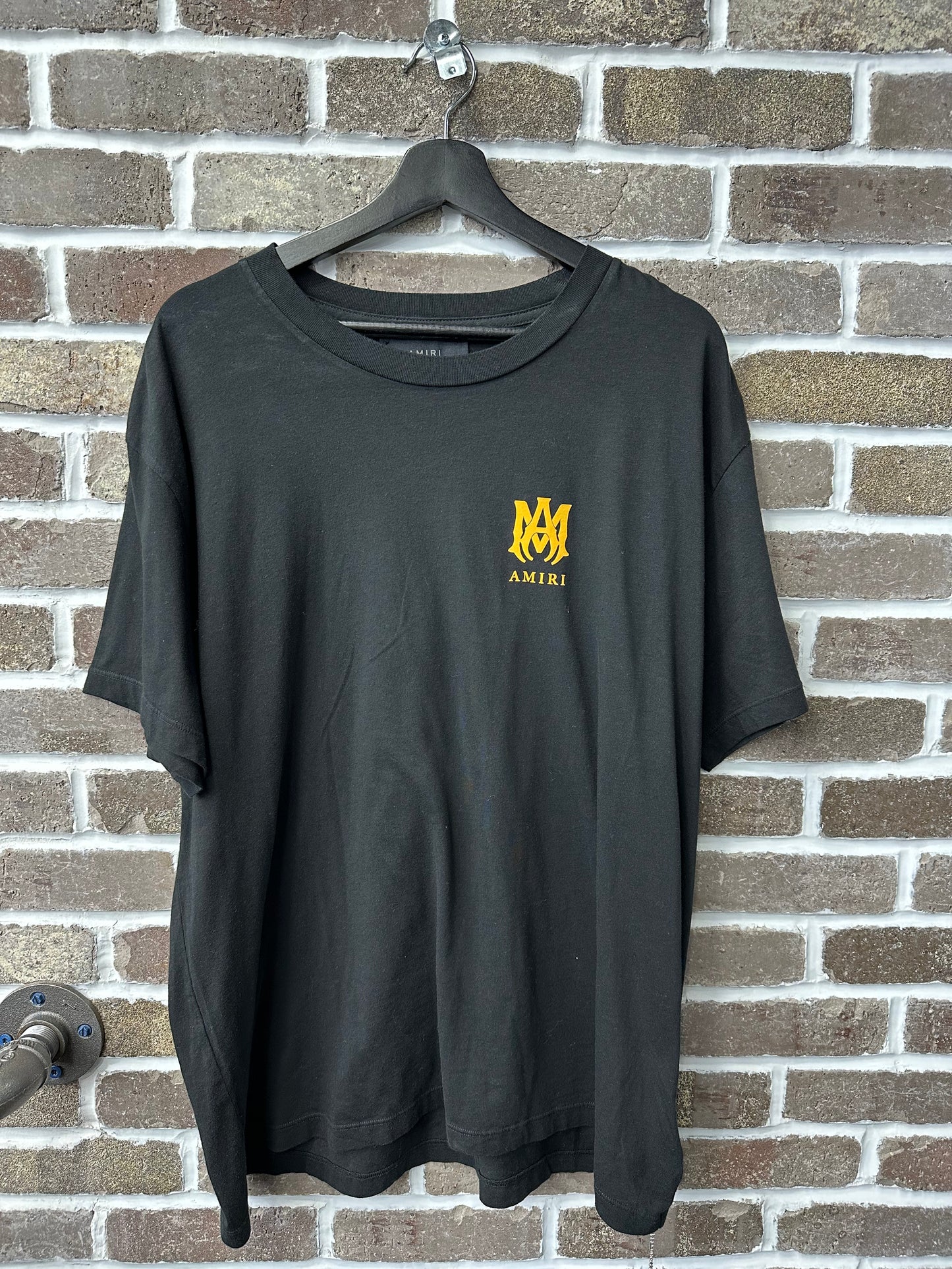 Amiri Tee MA Logo Black Gold