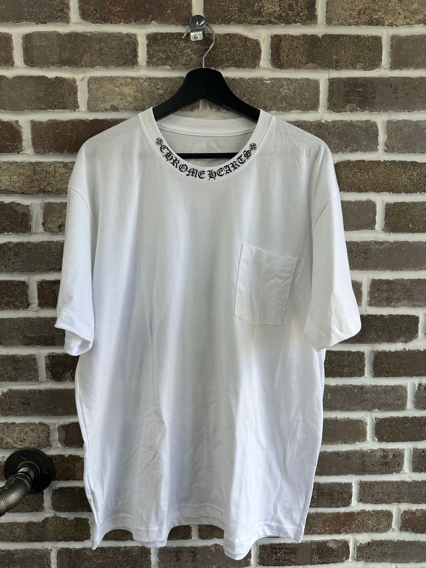 Chrome Hearts Pocket Tee Collar Logo White