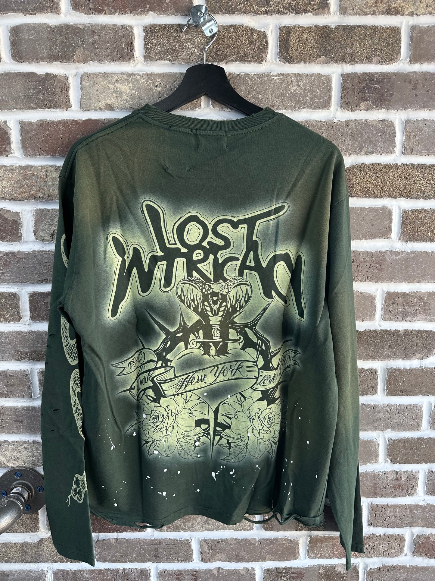 Lost Intricacy Emerald Green Angel Longsleeve