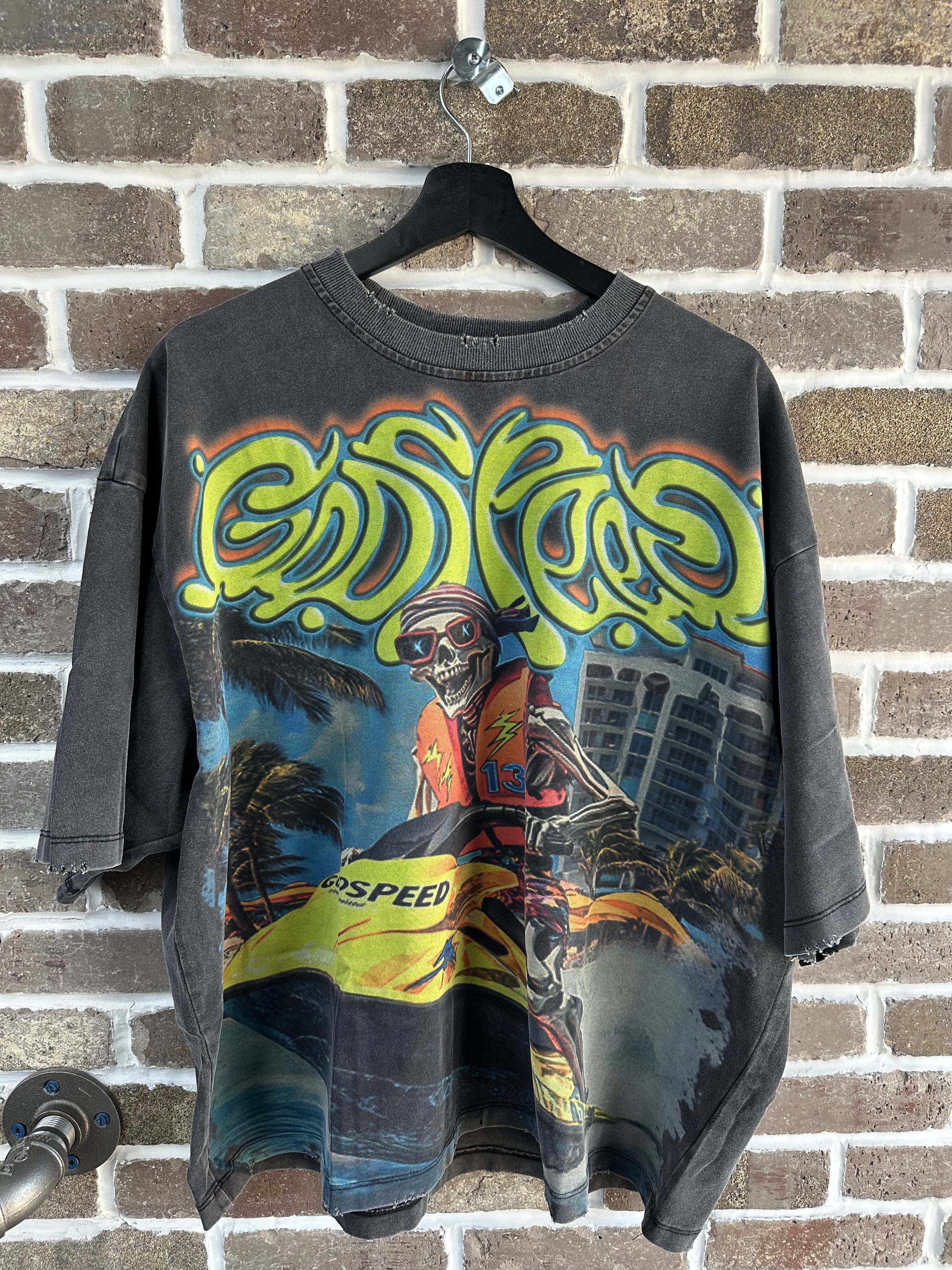 Godspeed Wave Runner Grey Wash Tee