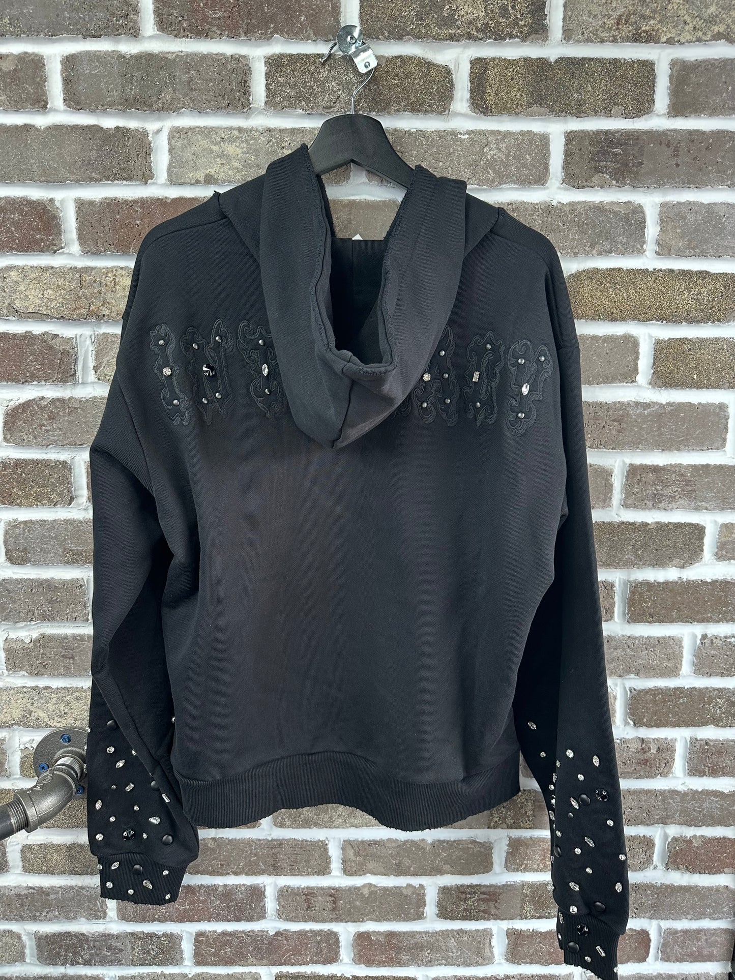 Lost Intricacy Black Patch Zip Up Hoodie