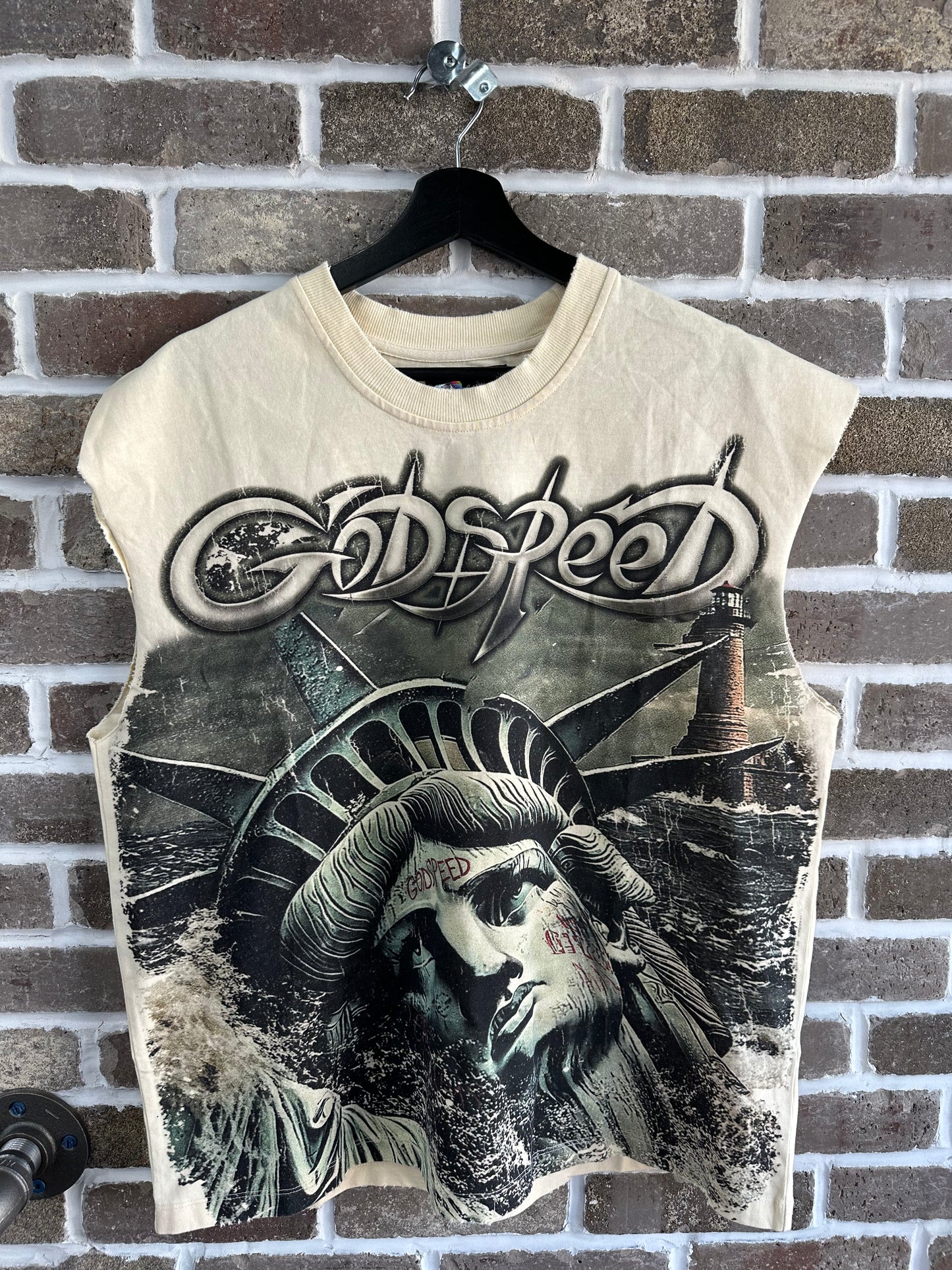 Godspeed Sunken Liberty 2 Bone Sleeveless Tee