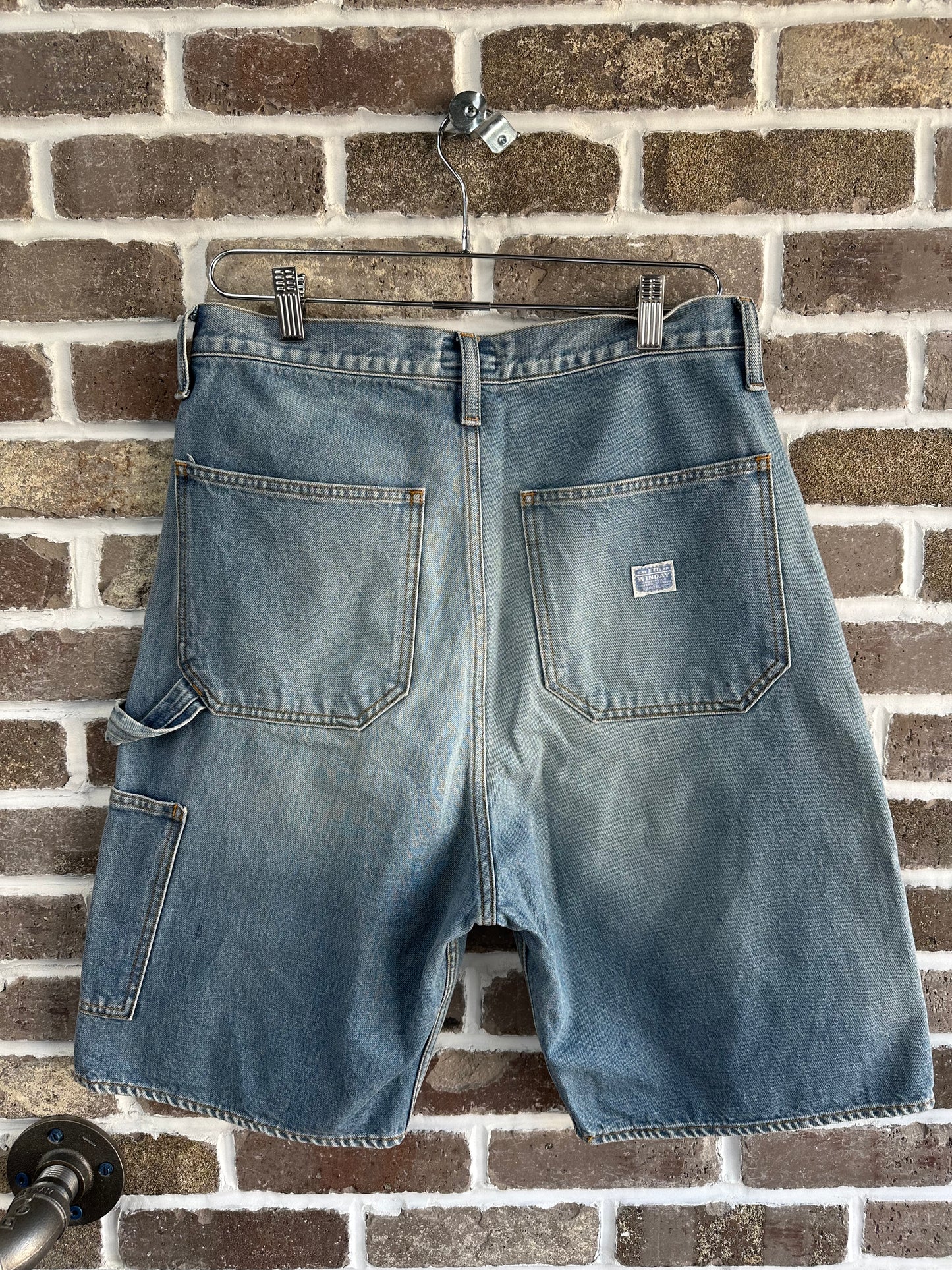 Kapital Denim Studded Shorts Light Wash